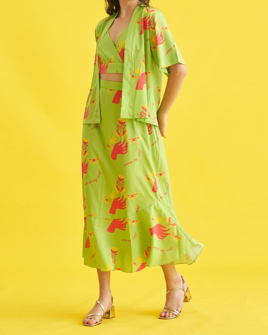 Printed Three Piece Set