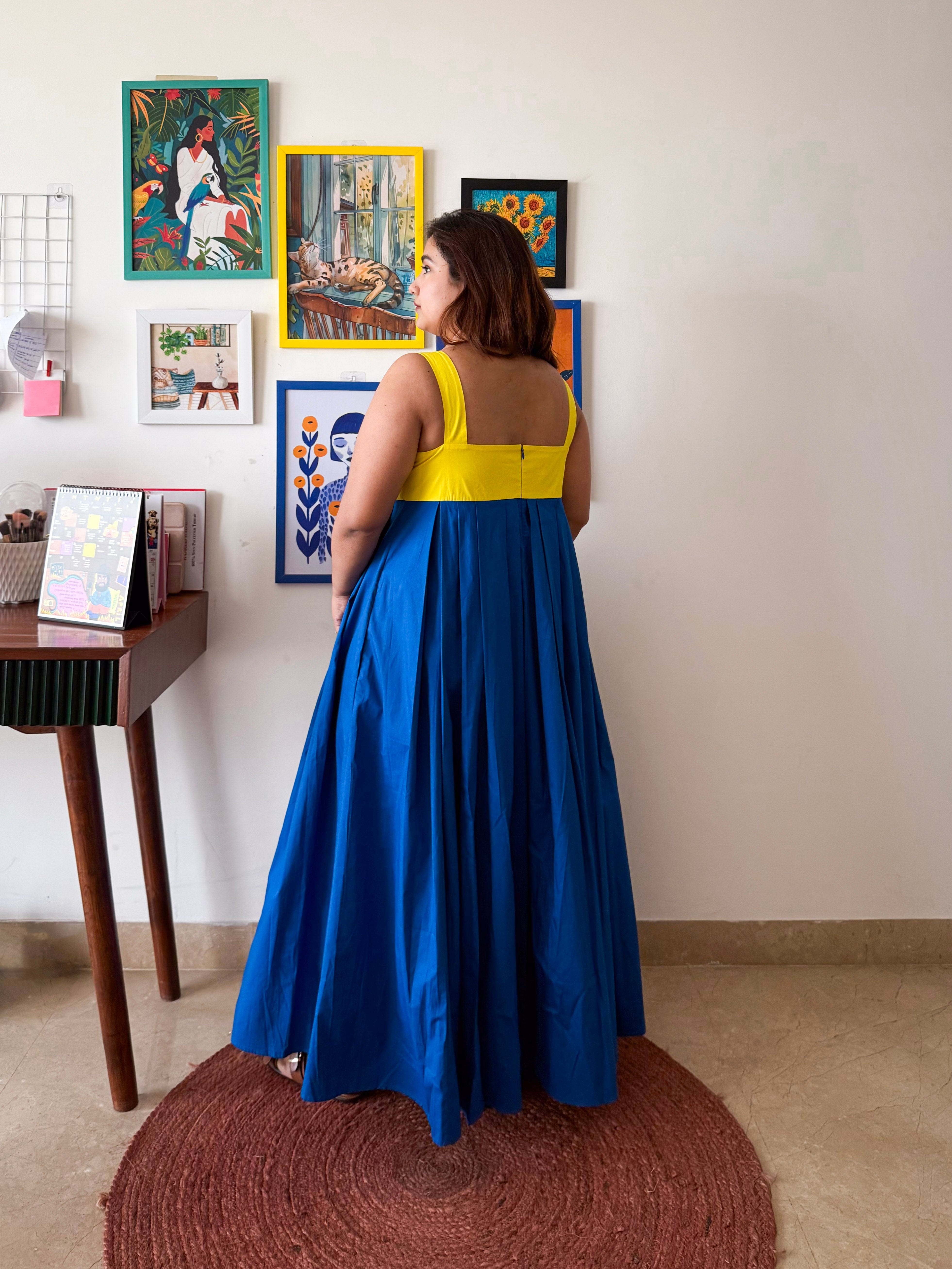Yellow Blue Mama Mia Dress