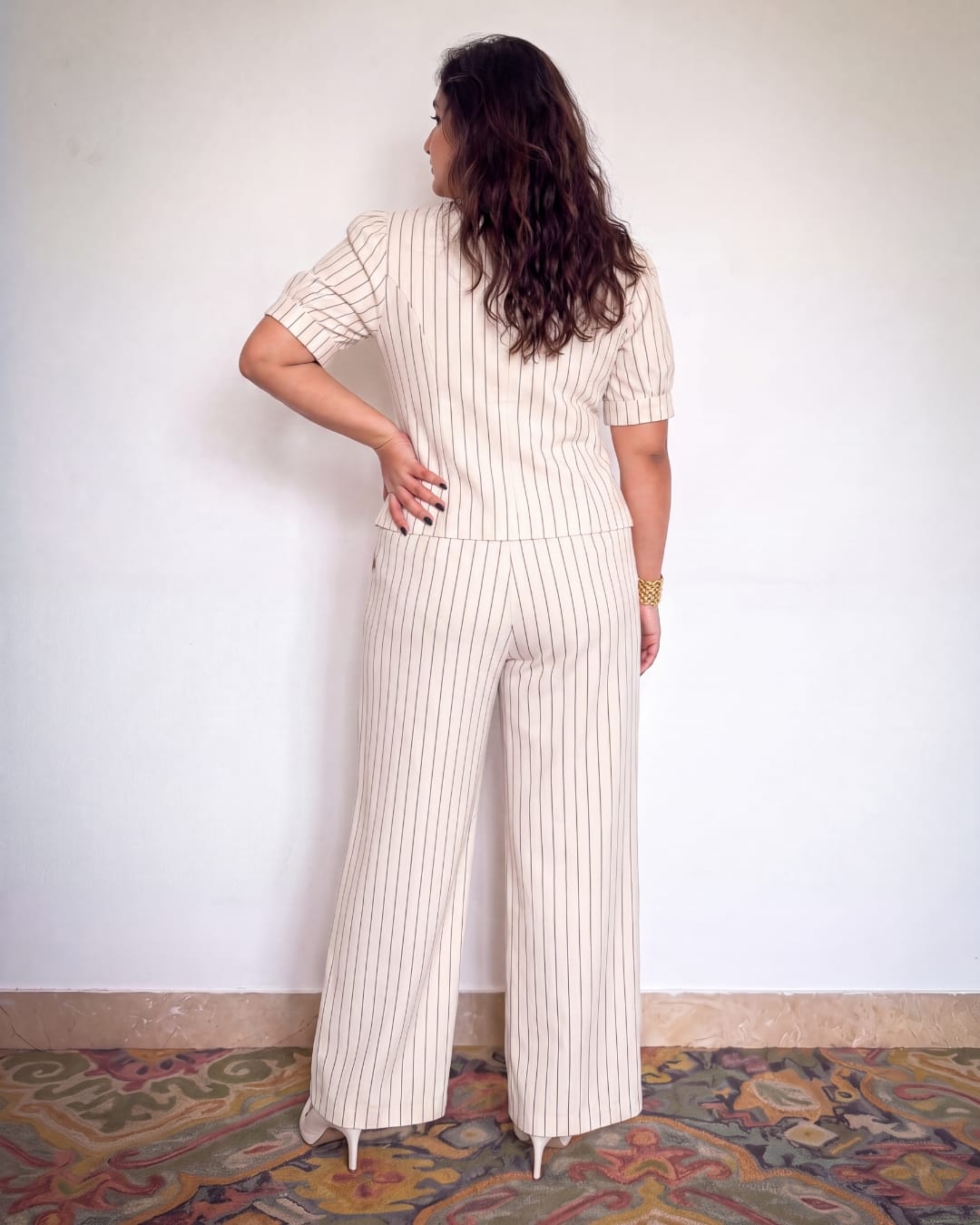 Diana Pinstripe Sleeved Set