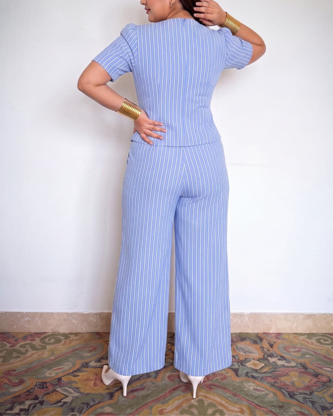 Diana Pinstripe Sleeved Set