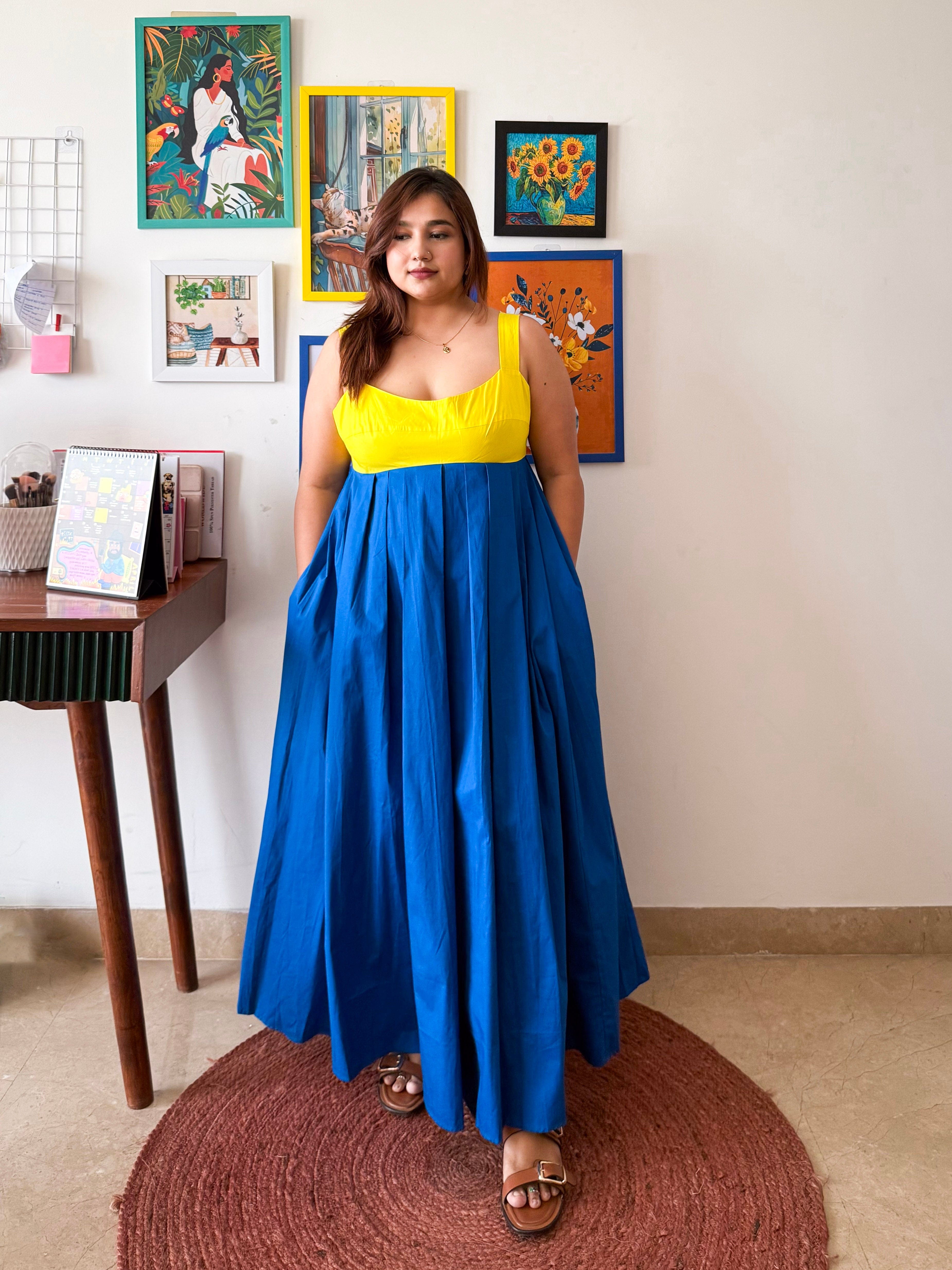 Yellow Blue Mama Mia Dress