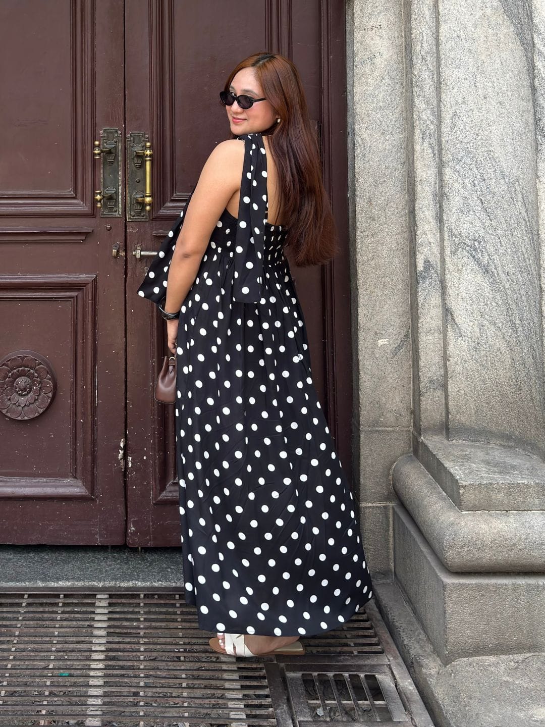 B&W Polka Kareena Dress