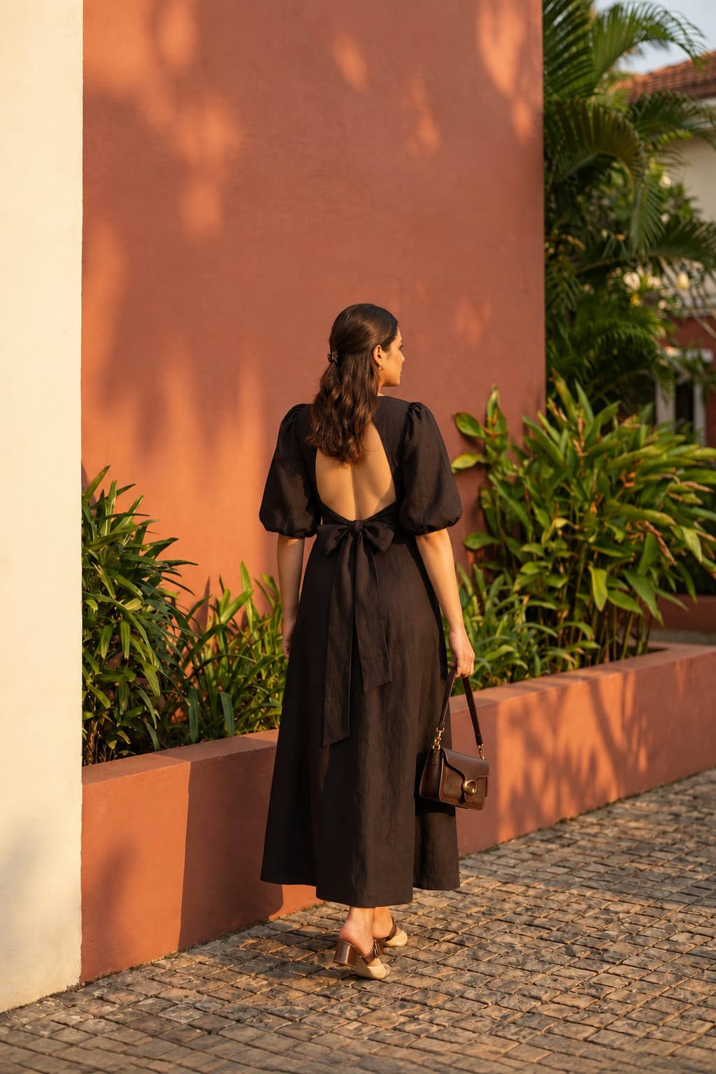 Black V-Neck Maribel Dress - Ready To Ship