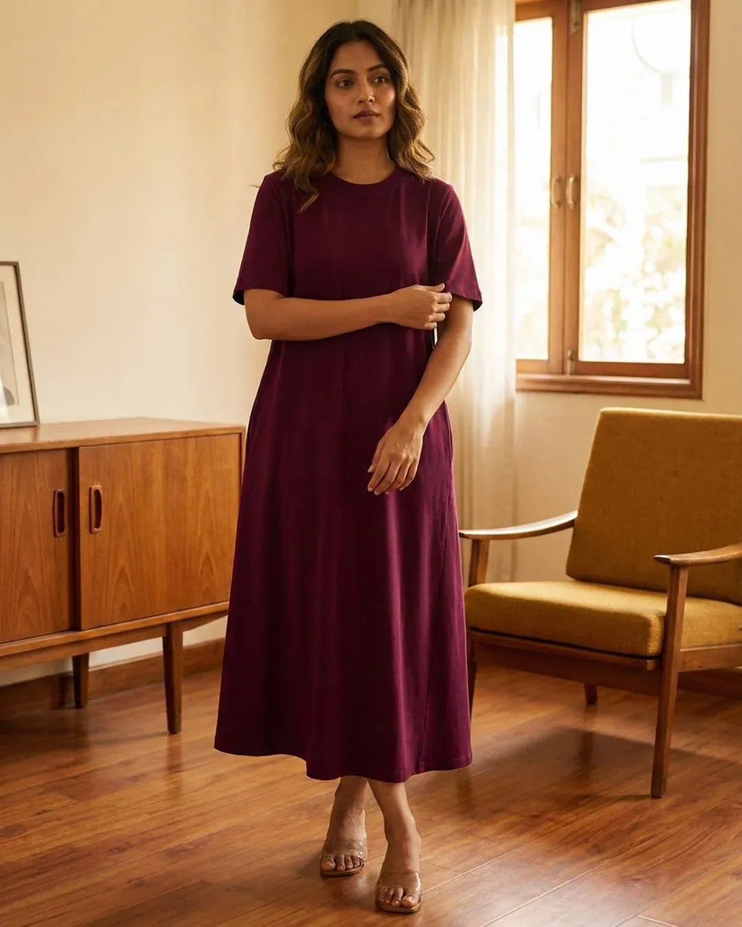 Wind-down Lycra Midi Dress