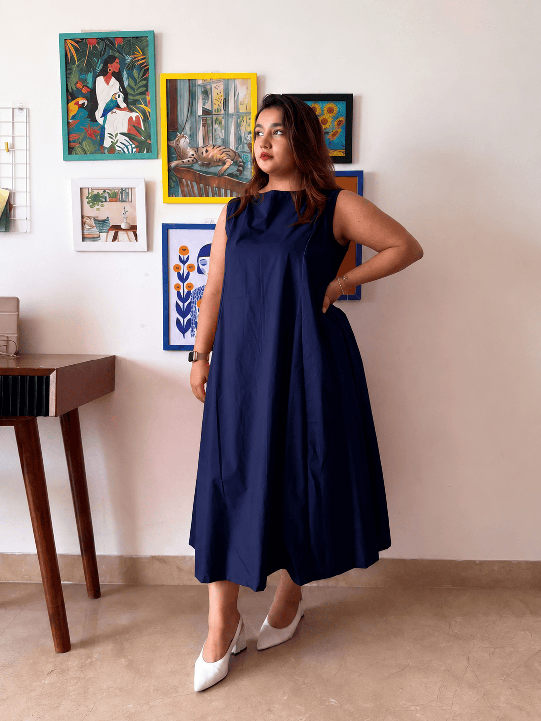 Navy Blue Saika Dress