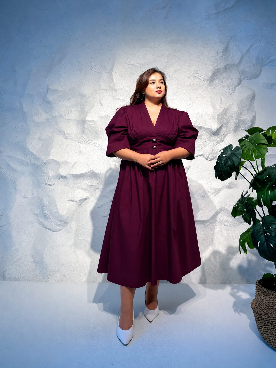 Maroon Biscotti Dress