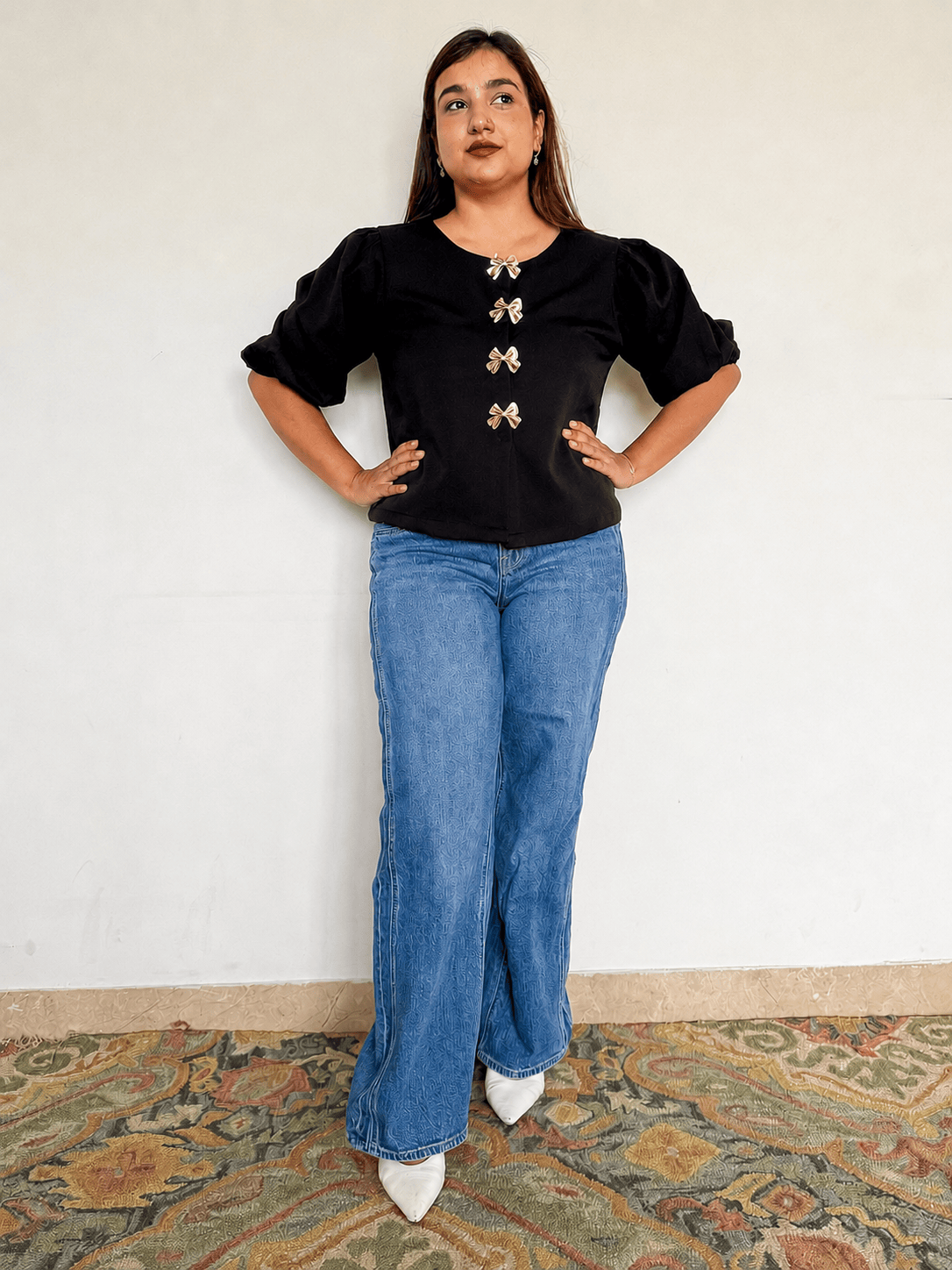 Bijou Bow Waistcoat Top