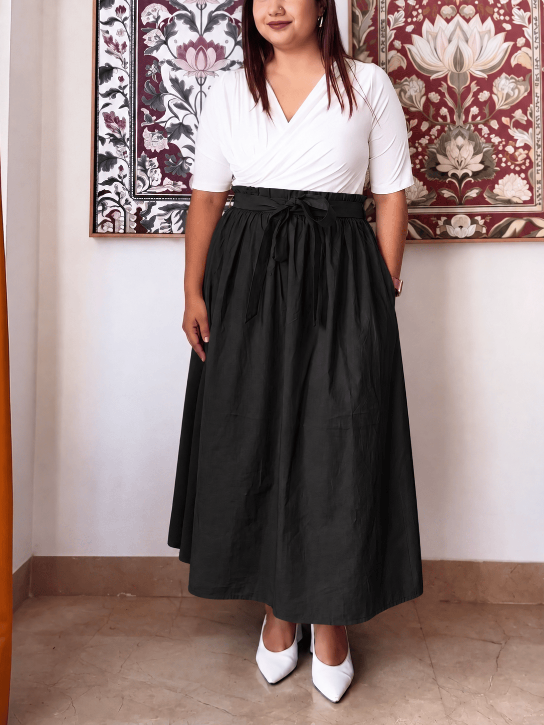 Eden Paper Bag Waist Skirt