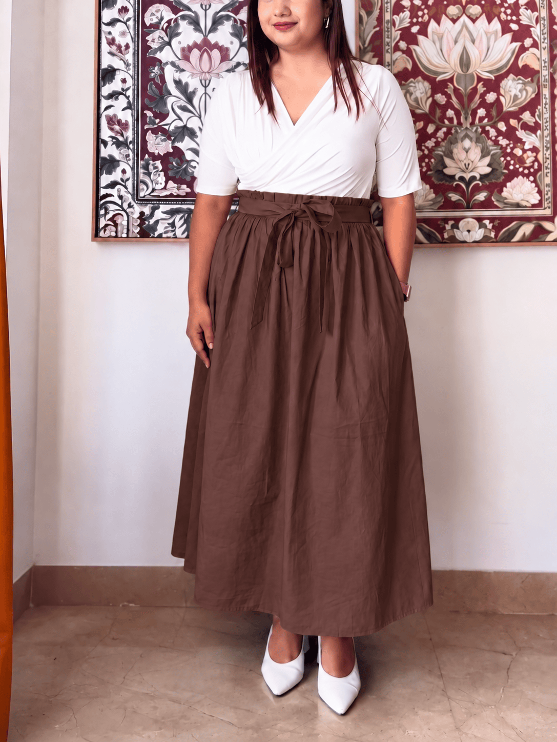 Eden Paper Bag Waist Skirt