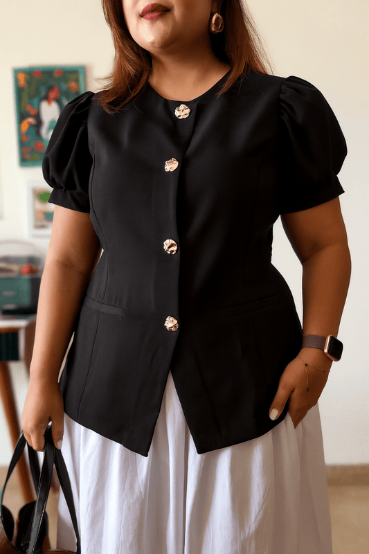 Diana Sleeved Waistcoat Top