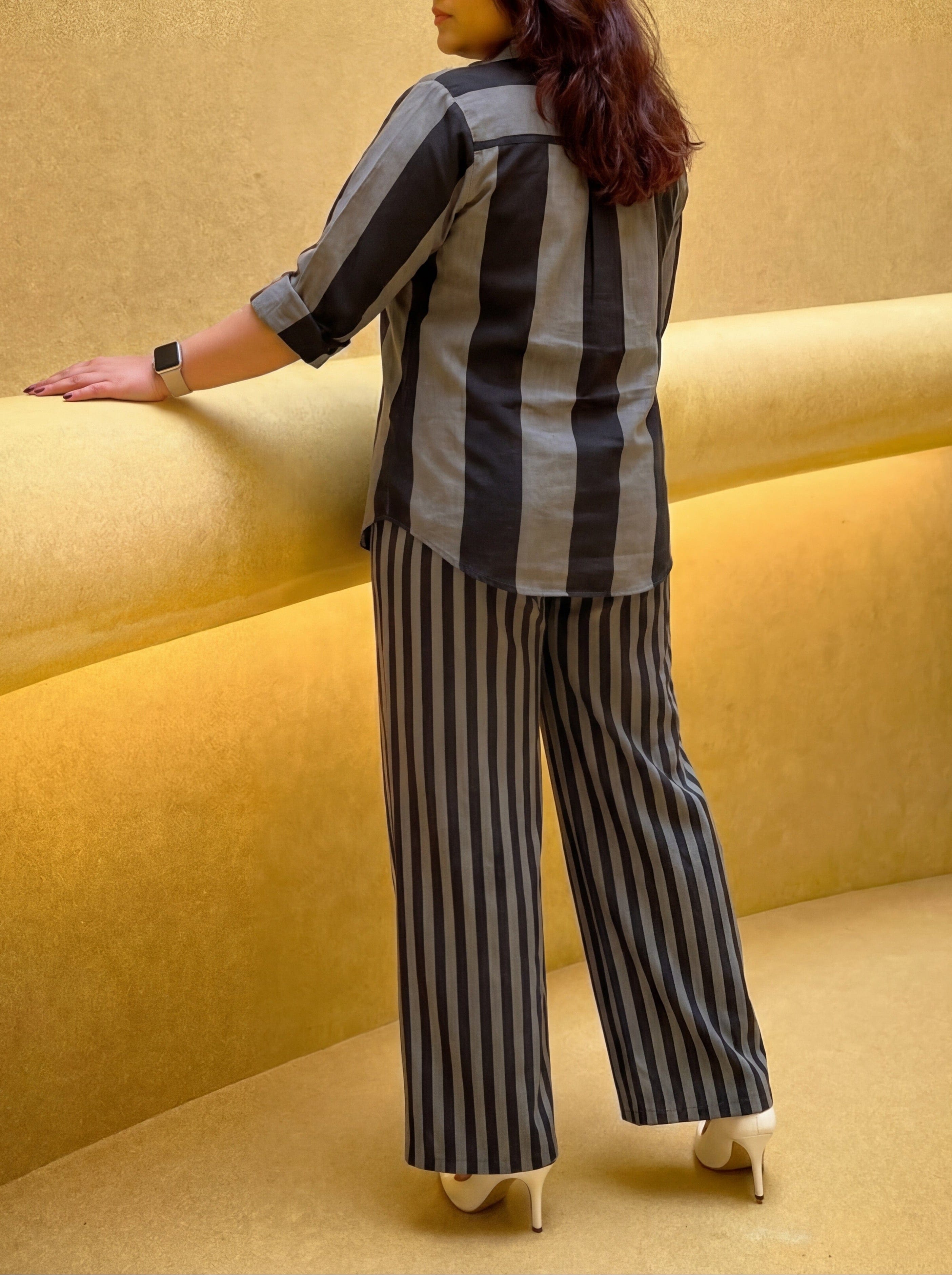 Grey Striped Cassie Set