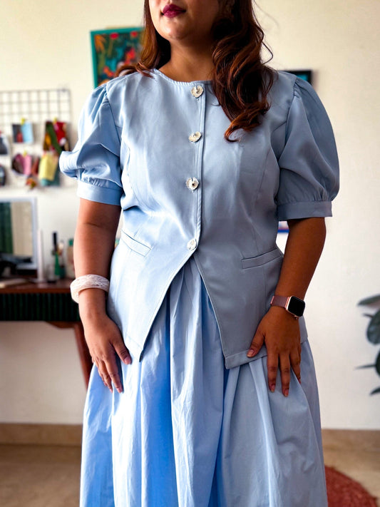 Freya Sleeved Waistcoat Top