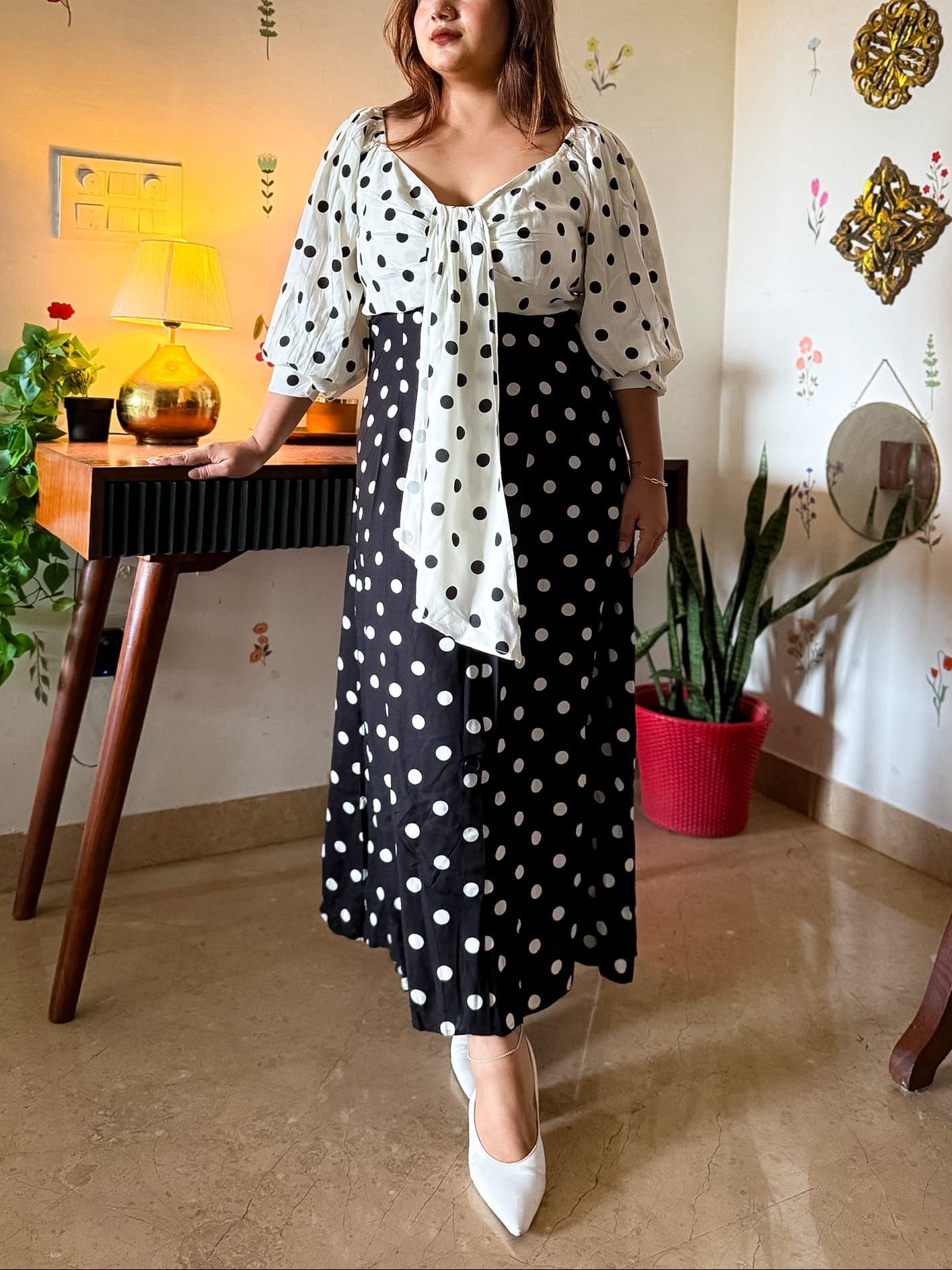 Mix Polka Lemonade Dress