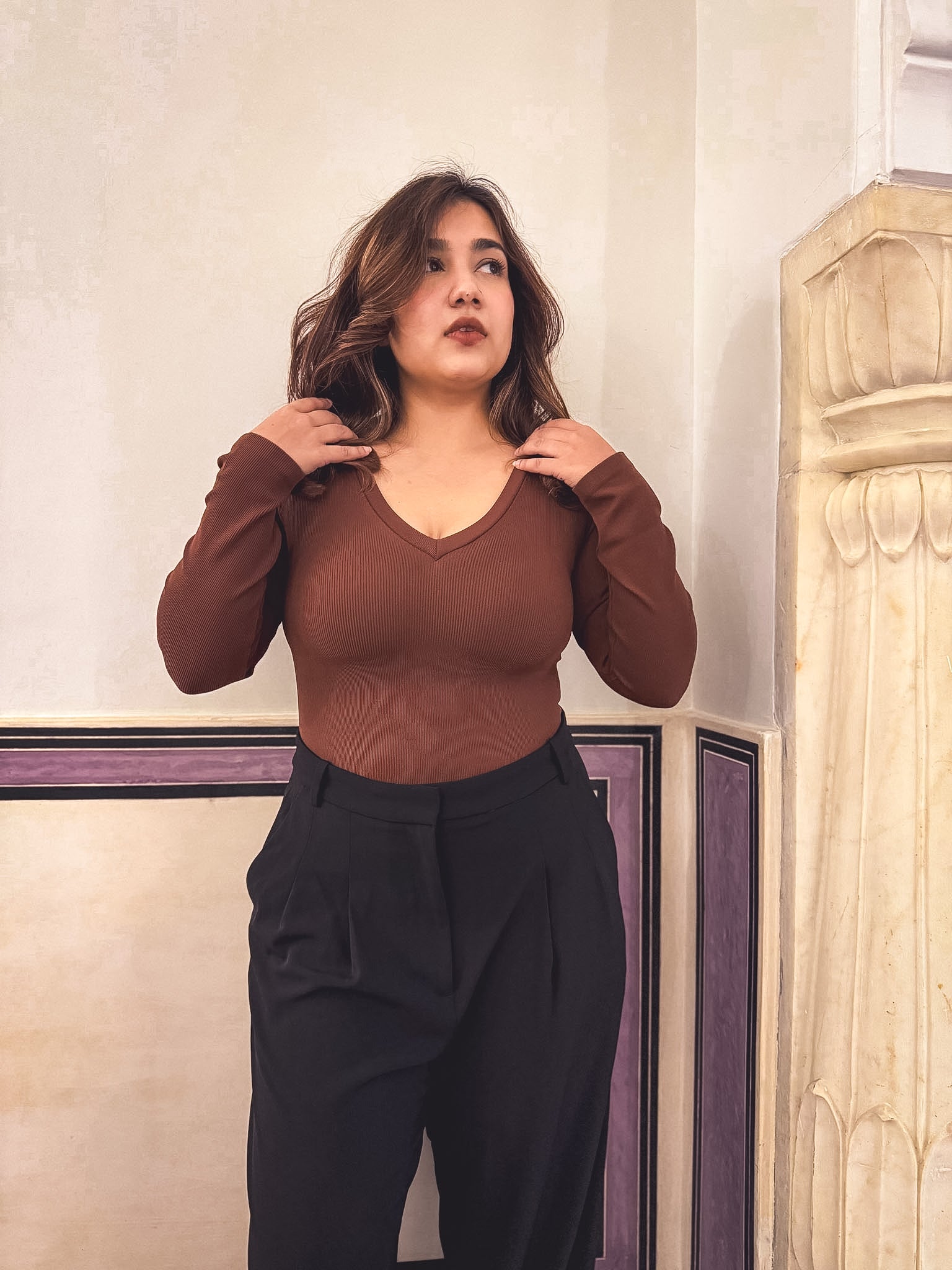 Plunge Sculpting Bodysuit Top