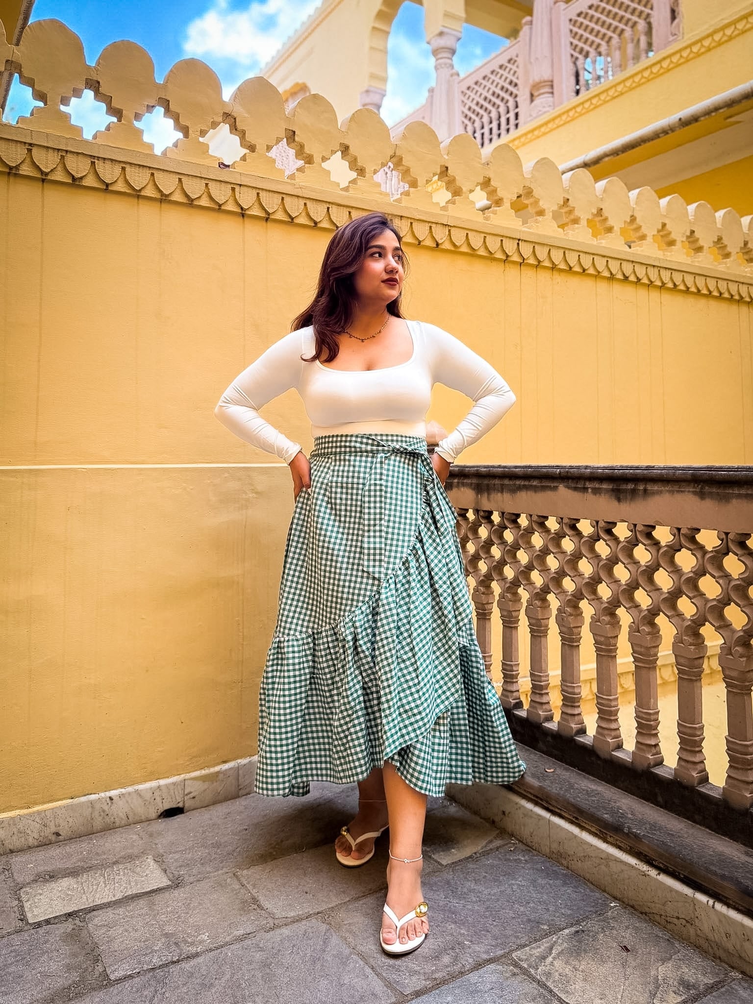 Green Gingham Ciao Skirt