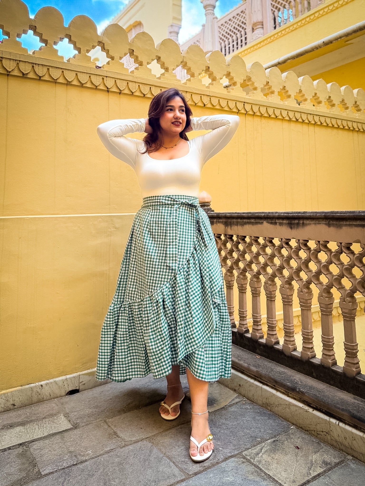 Green Gingham Ciao Skirt