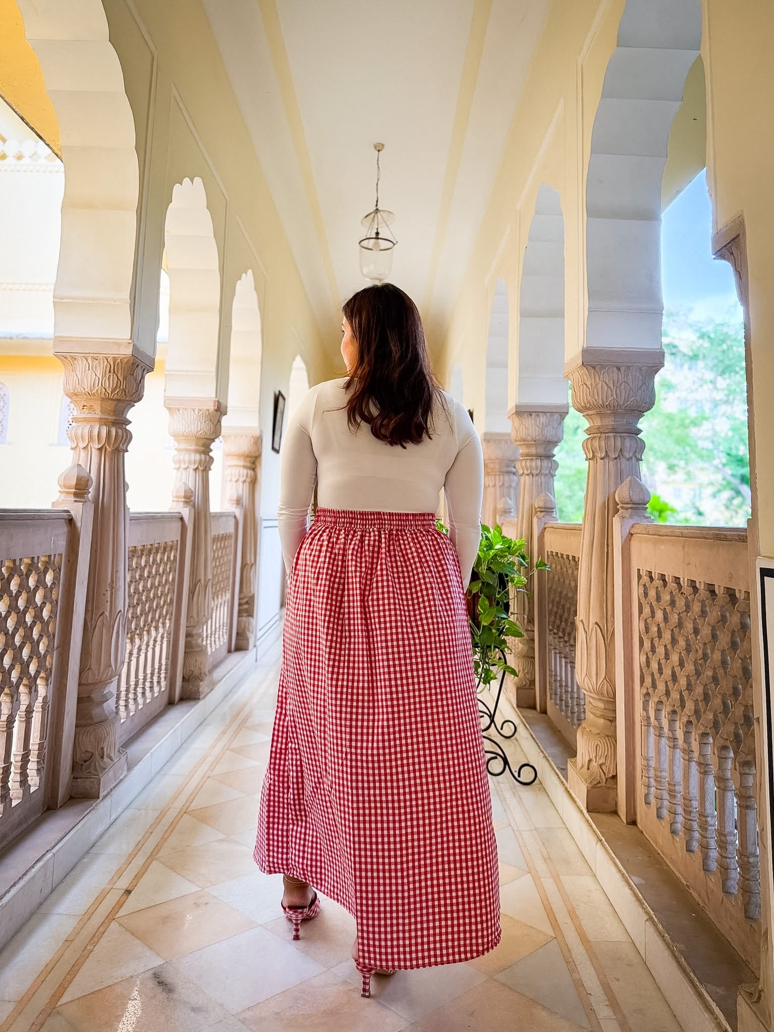 Red Gingham Clear Skies Skirt