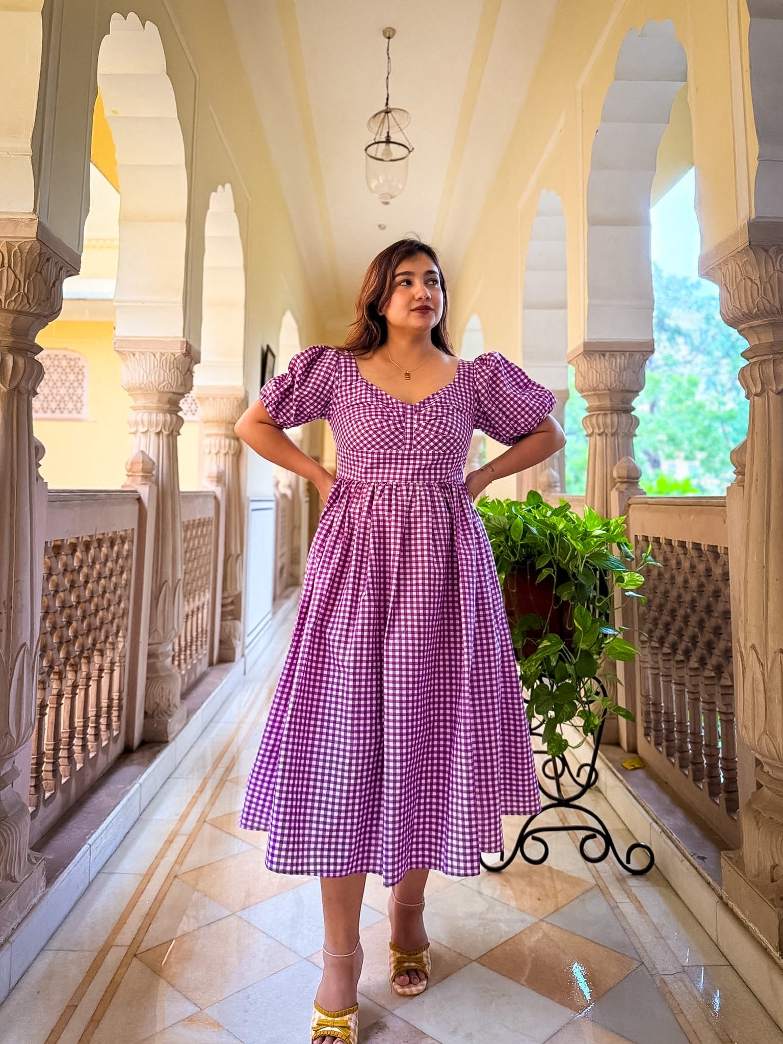 Purple Gingham Lilo Dress