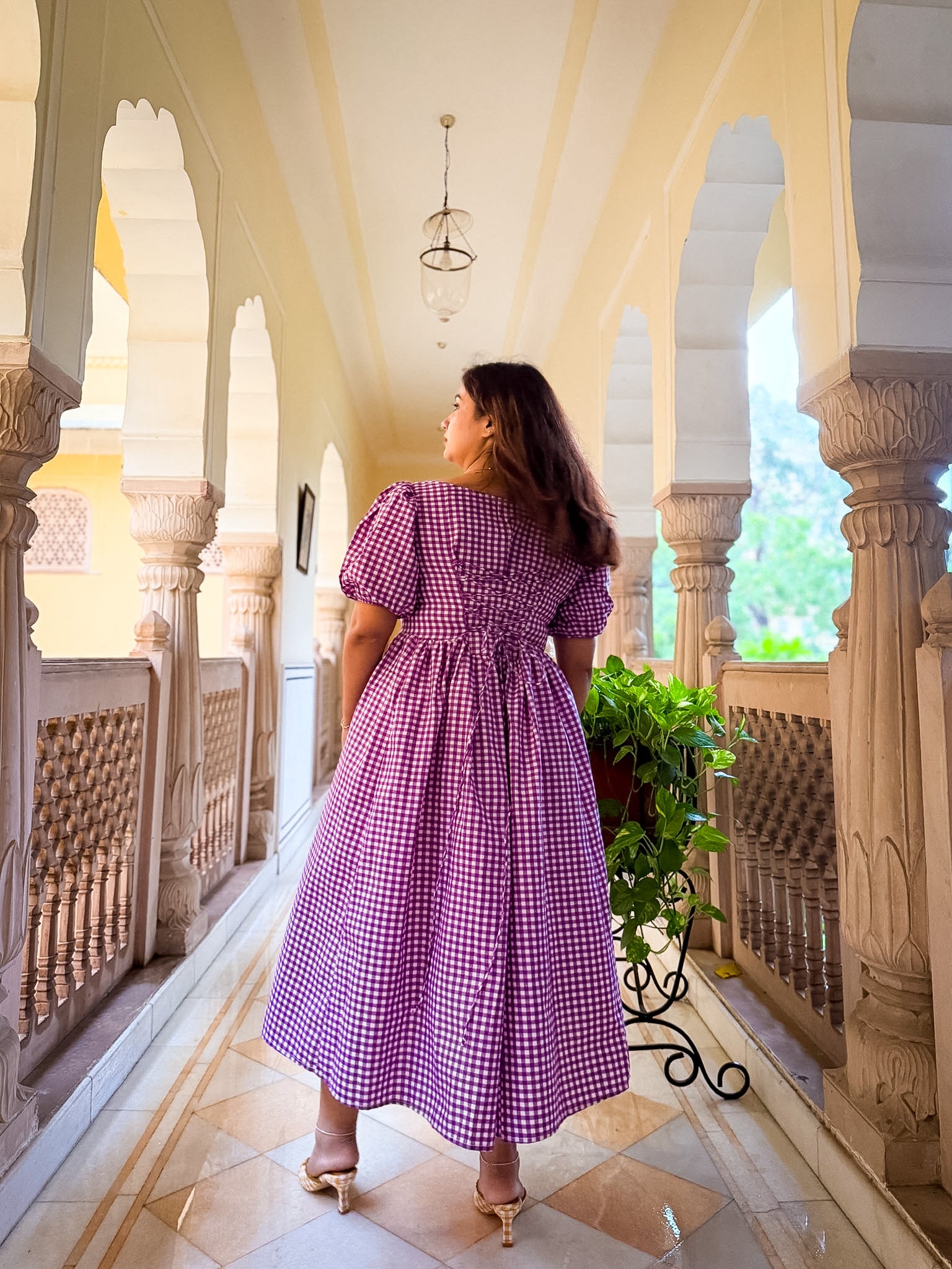Purple Gingham Lilo Dress