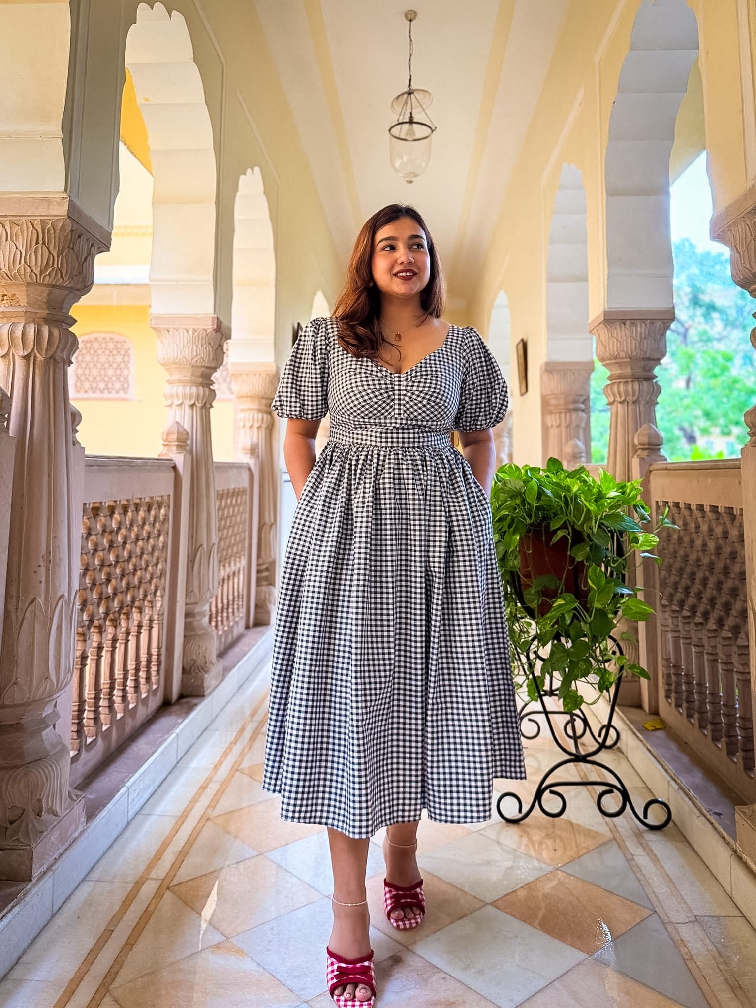 Black Gingham Lilo Dress