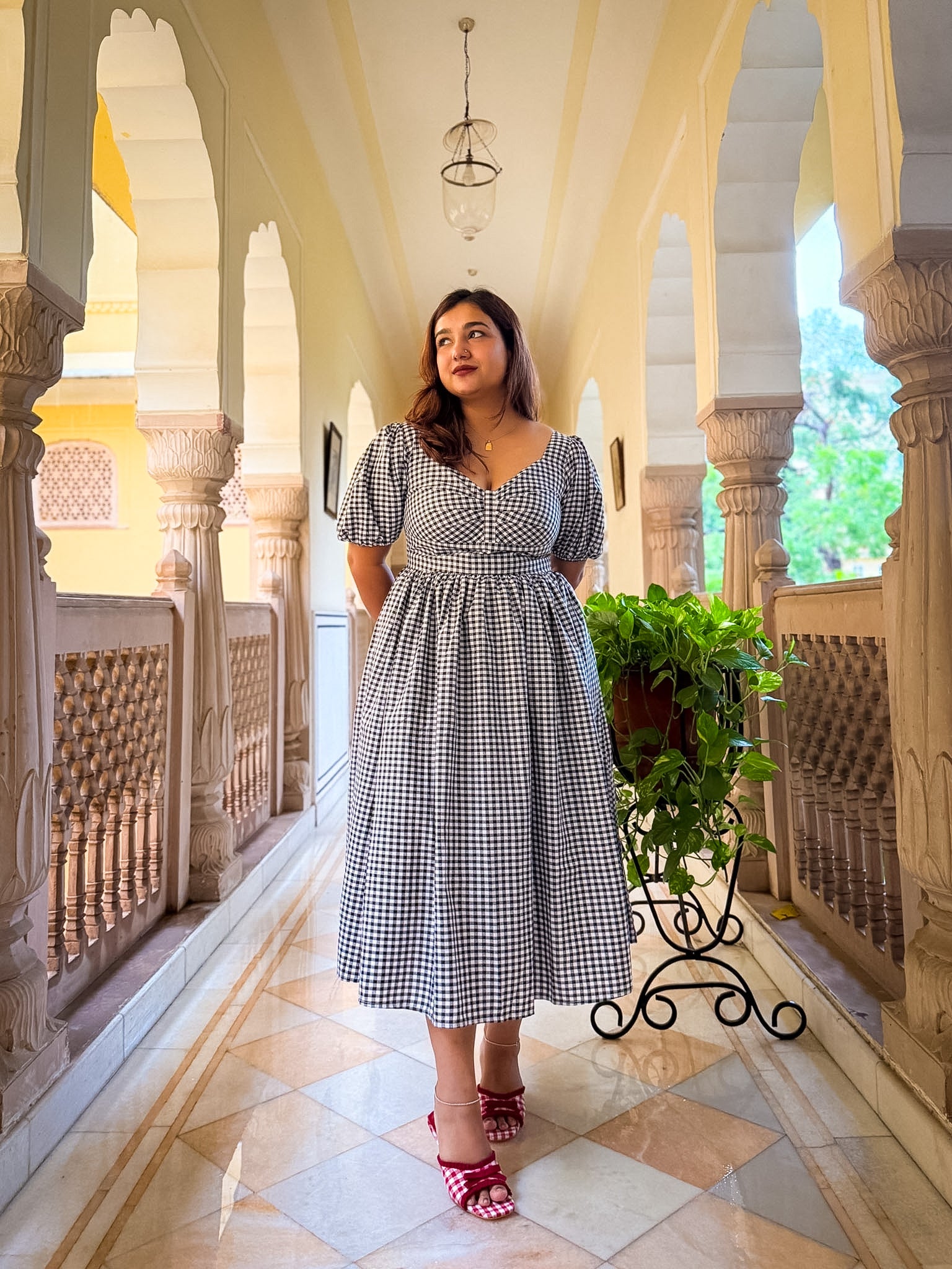 Black Gingham Lilo Dress