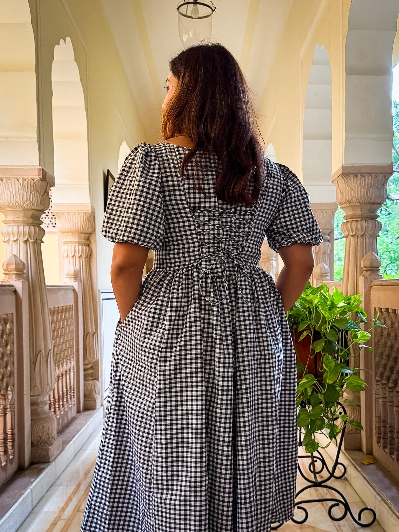Black Gingham Lilo Dress