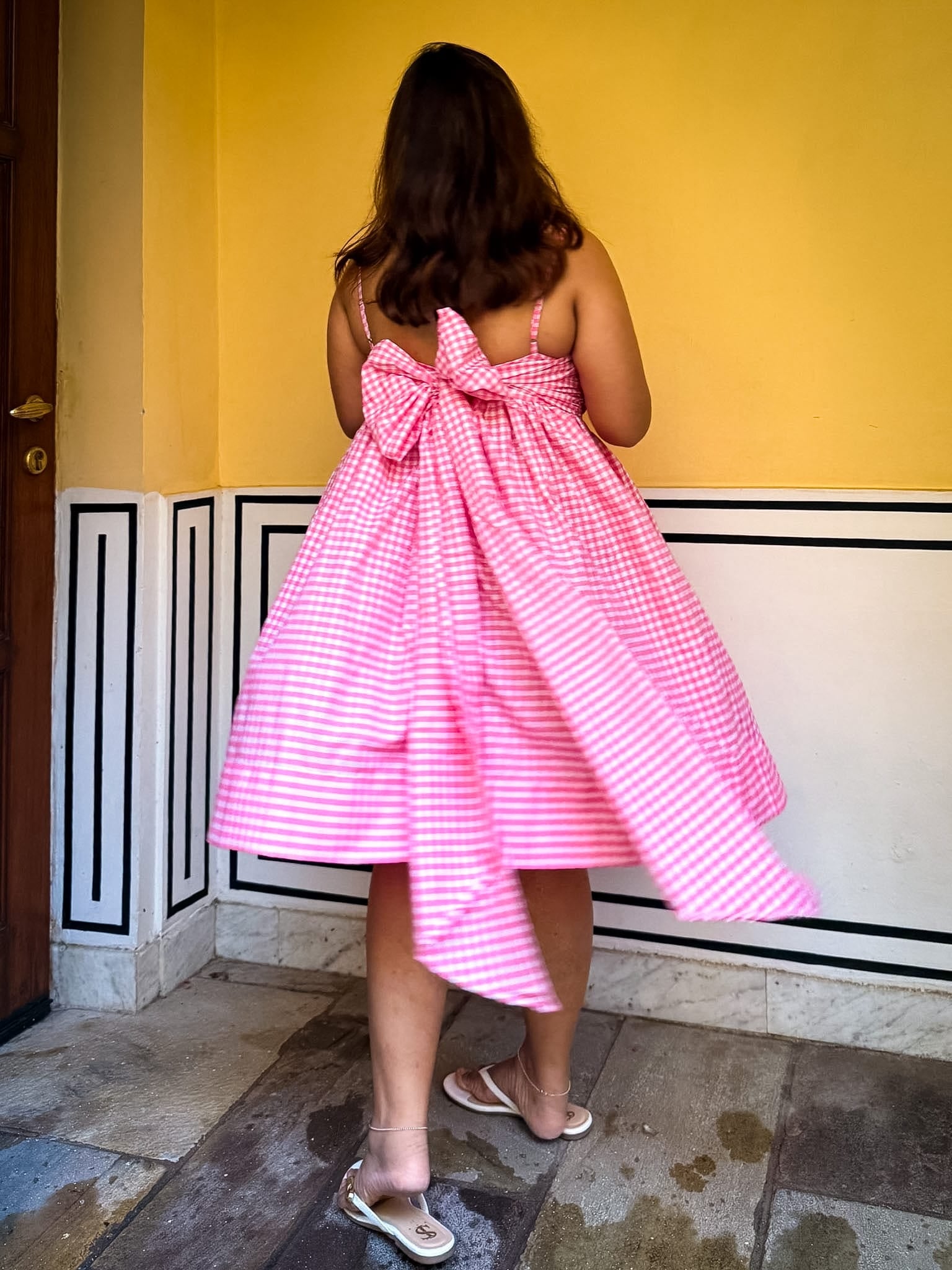 Pink Gingham Celestial Dress