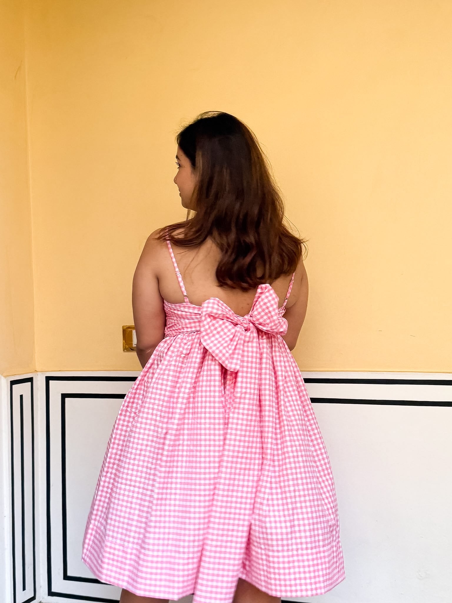 Pink Gingham Celestial Dress