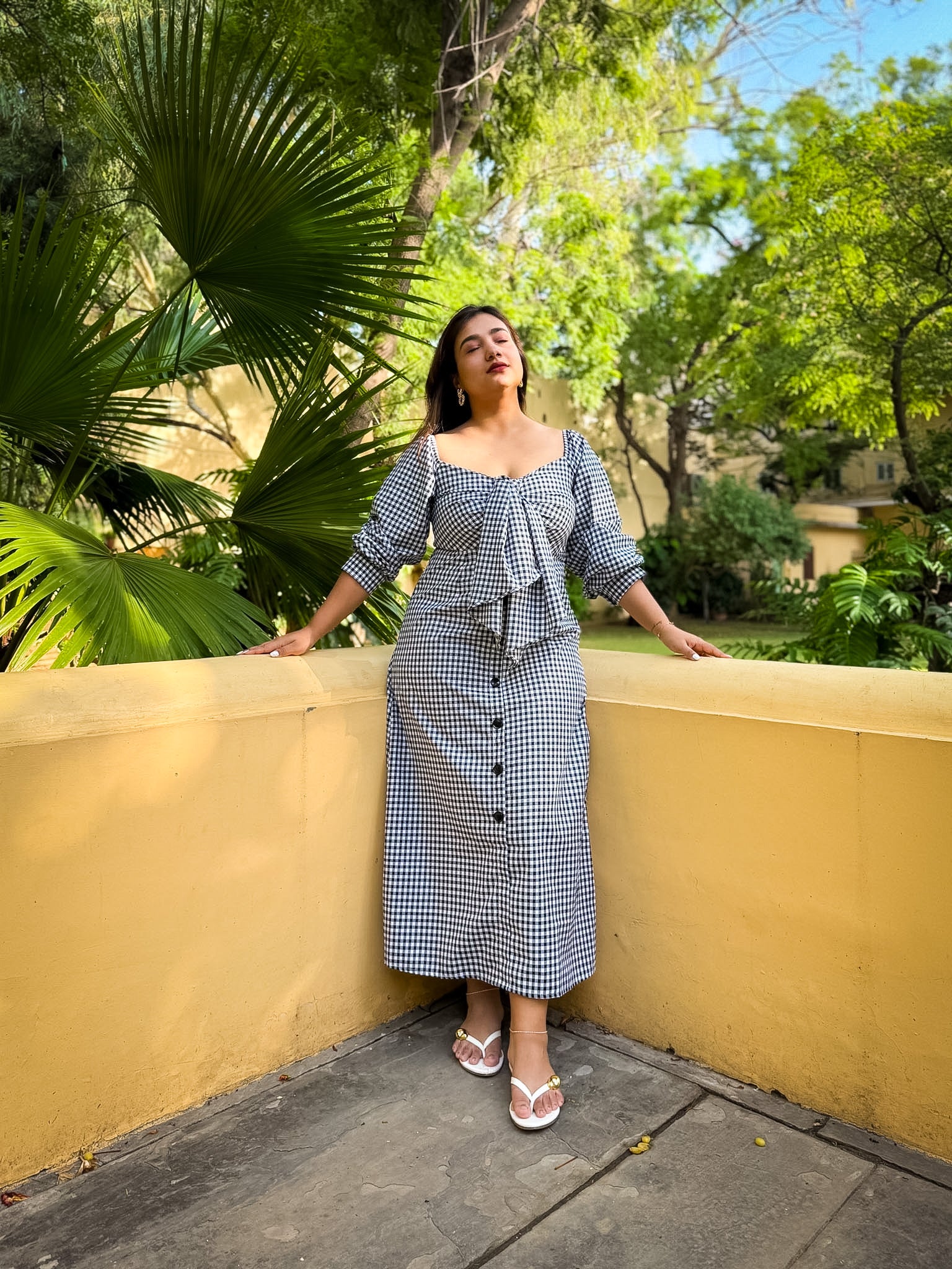 Black Gingham Lemonade Dress