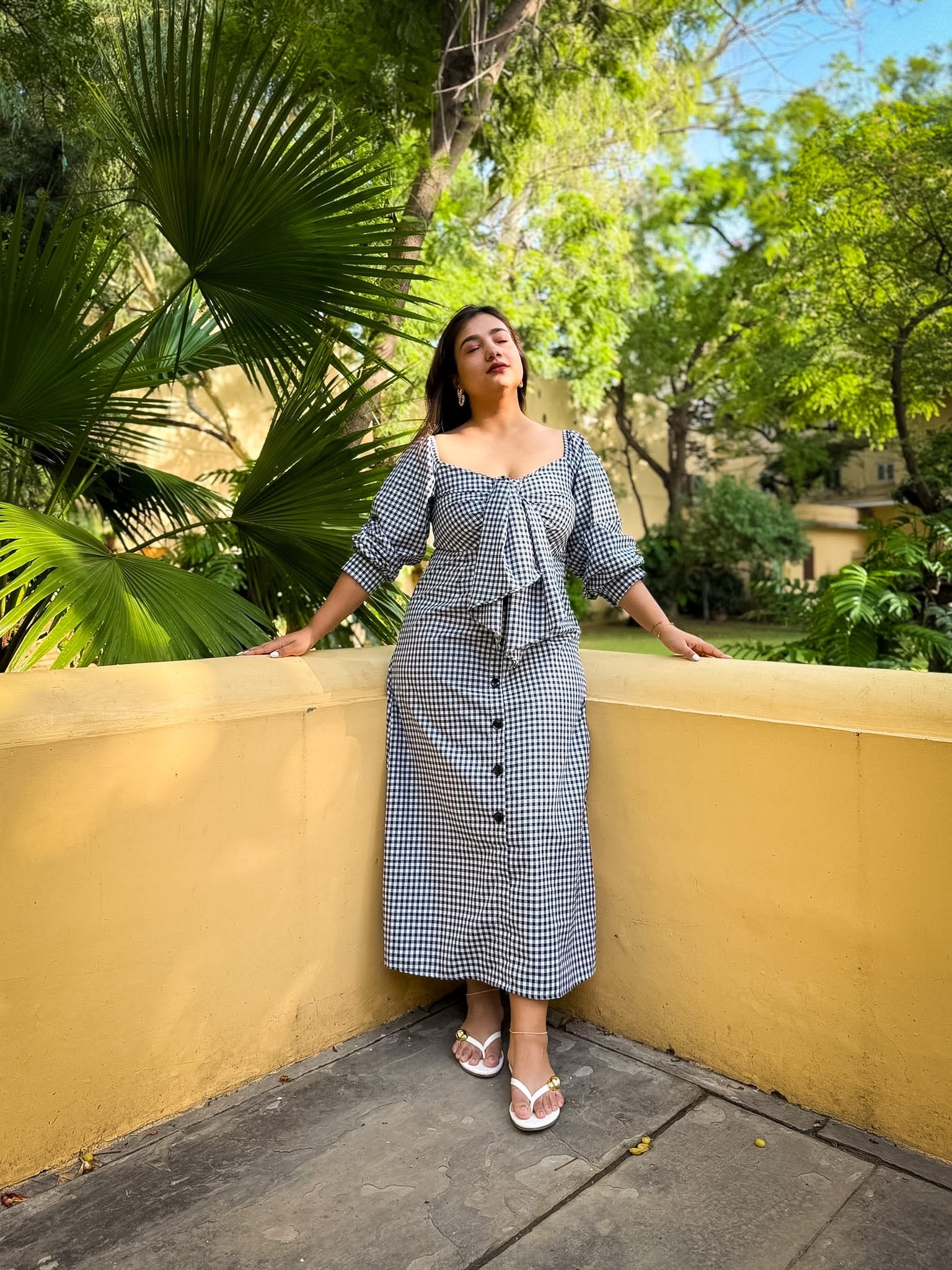 Black Gingham Lemonade Dress
