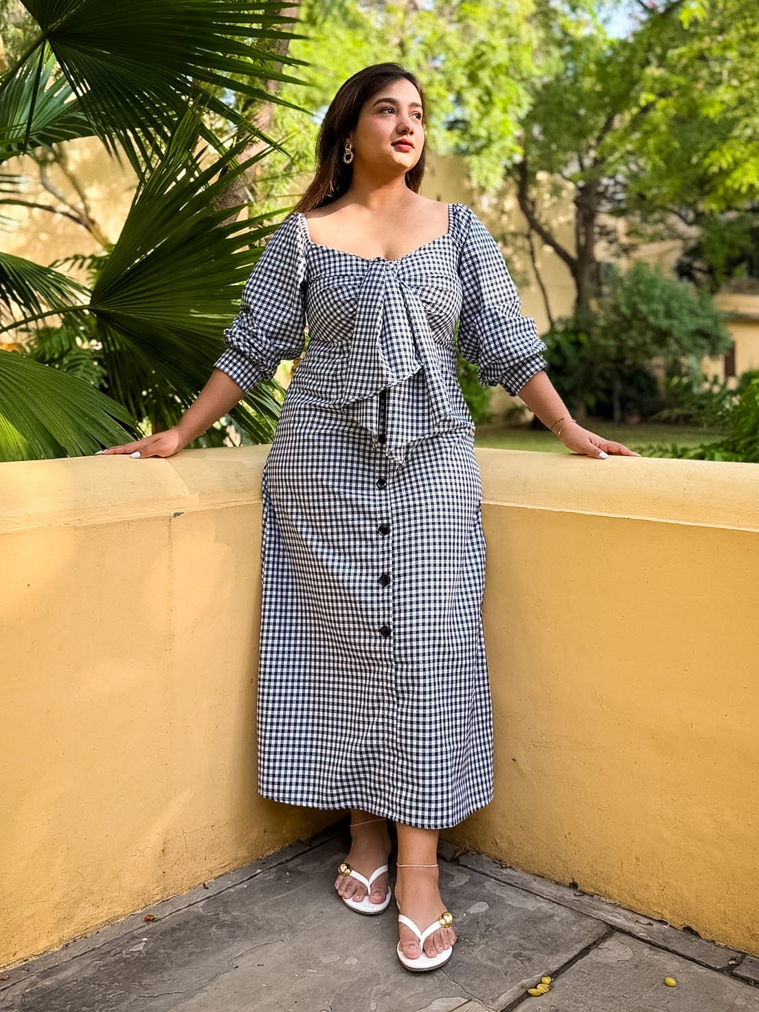 Black Gingham Lemonade Dress