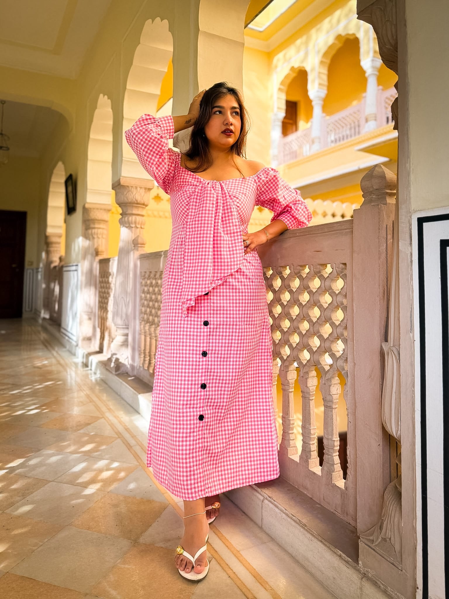 Pink Gingham Lemonade Dress