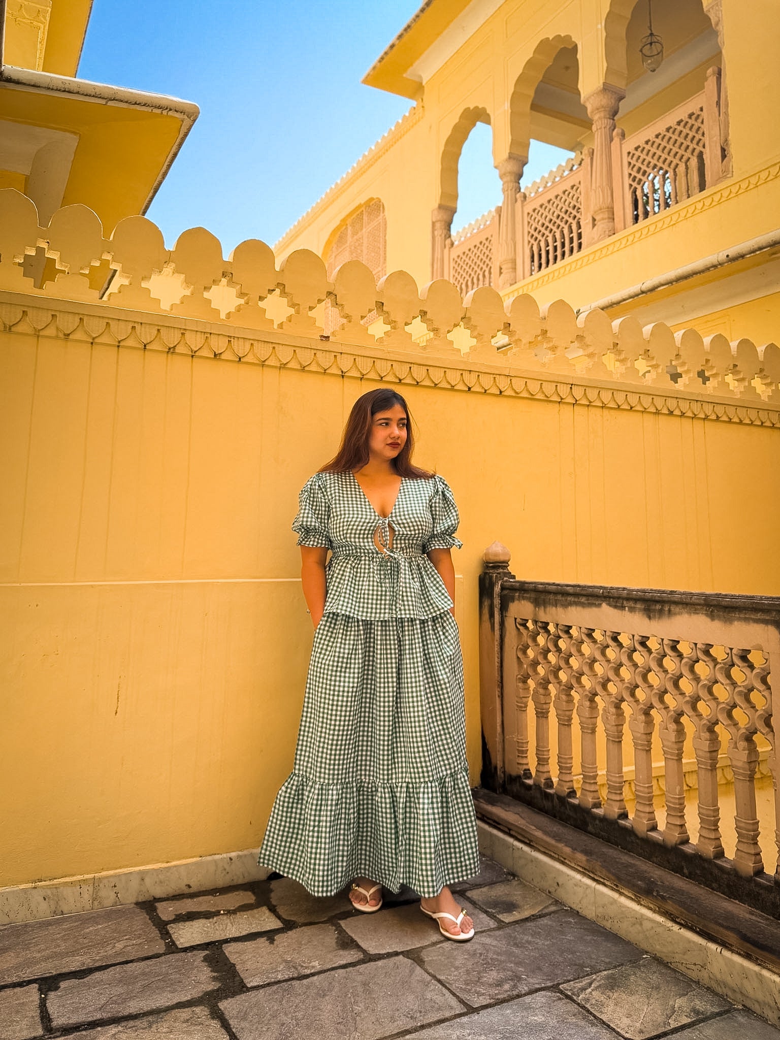 Green Gingham Sunny Set