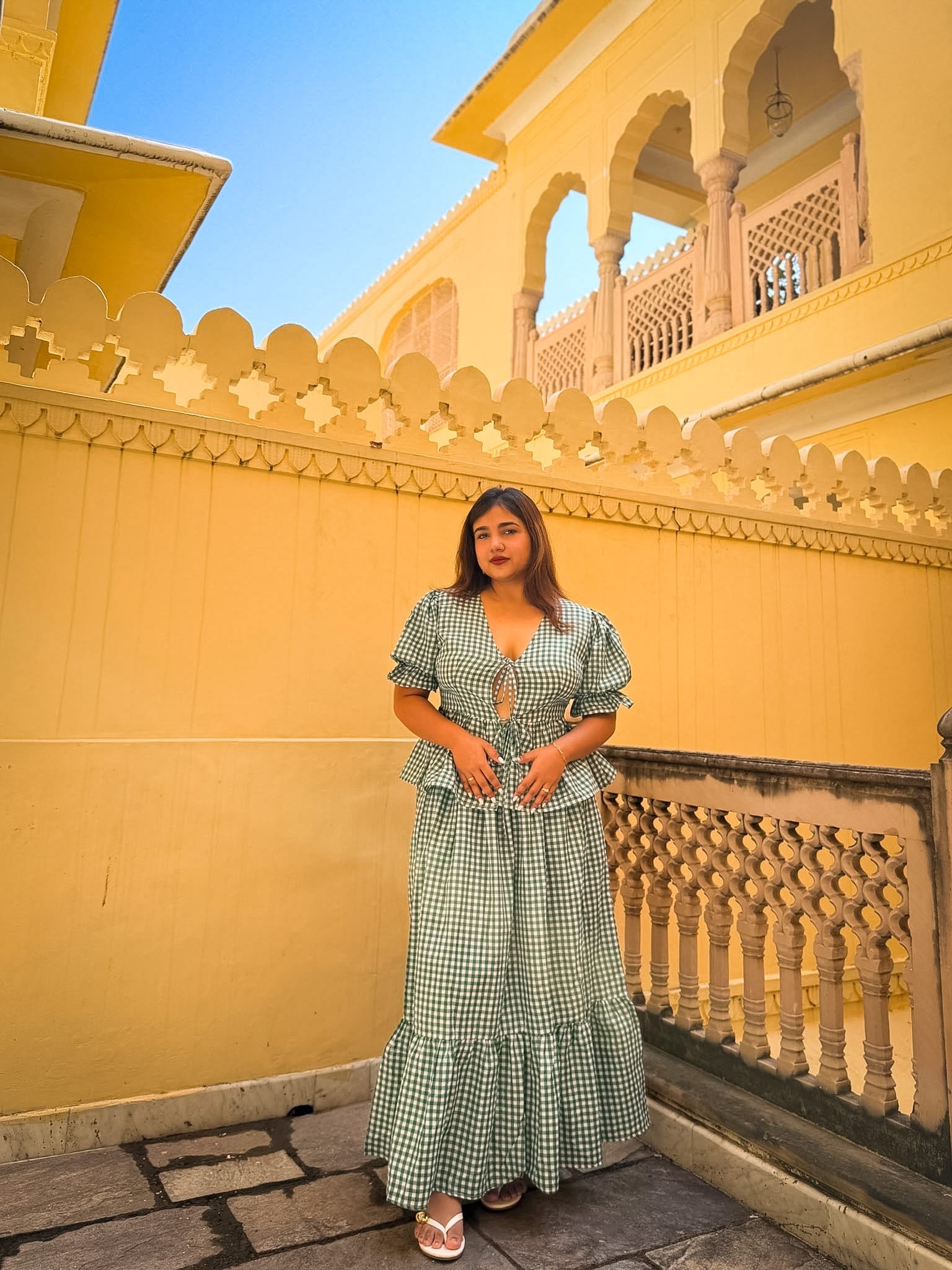 Green Gingham Sunny Set