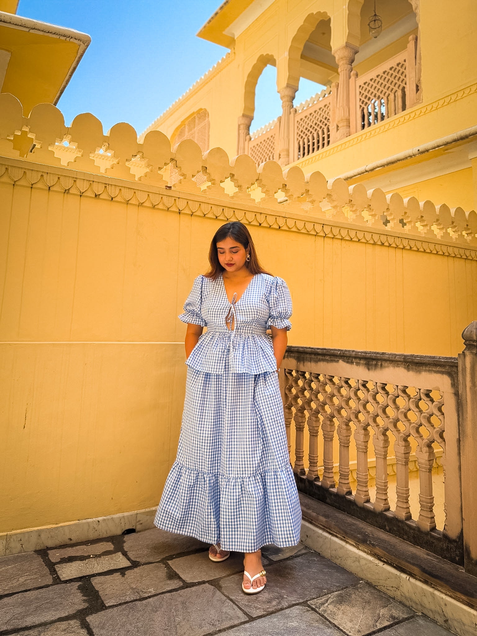 Blue Gingham Sunny Set