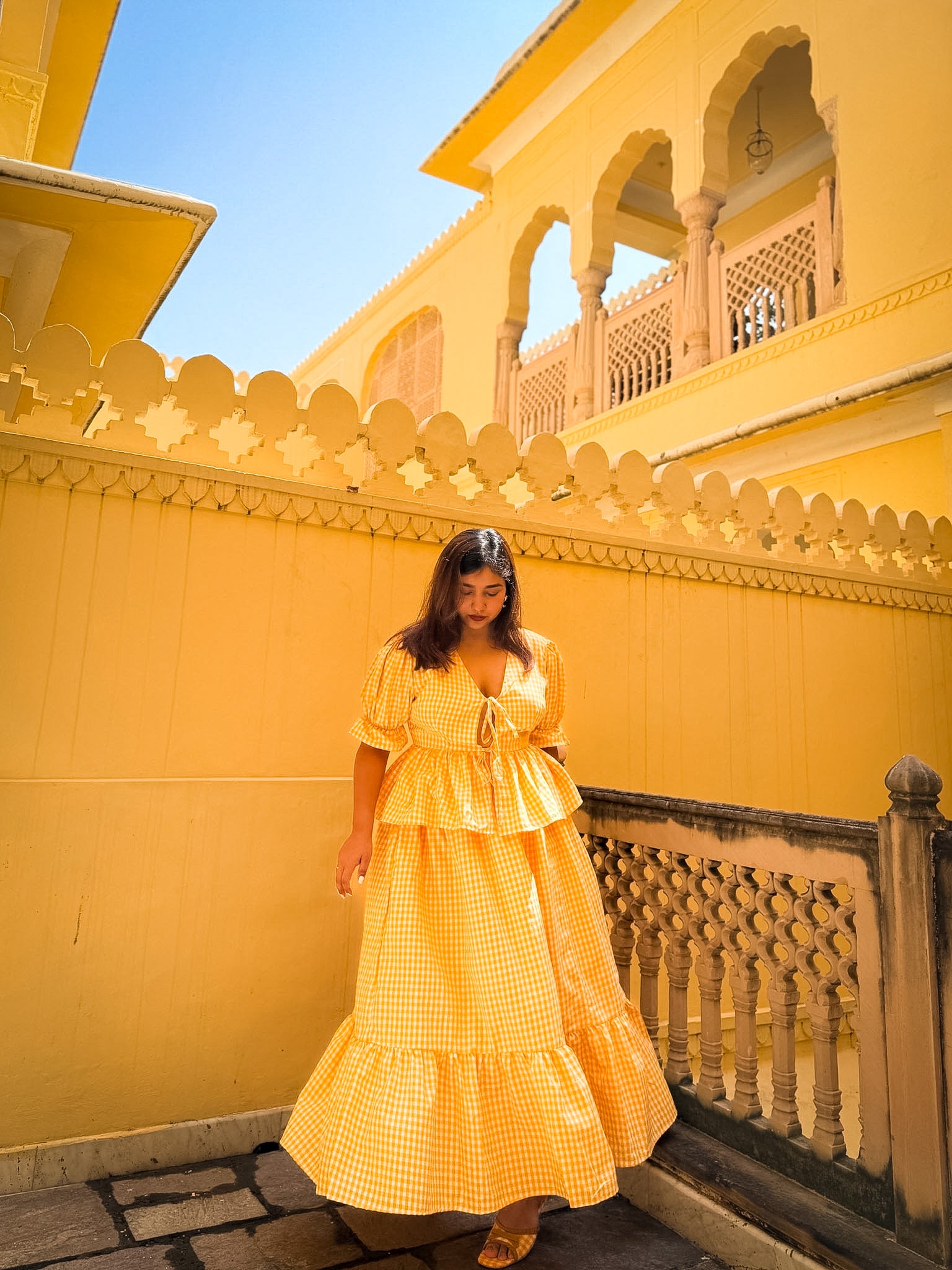 Yellow Gingham Sunny Set