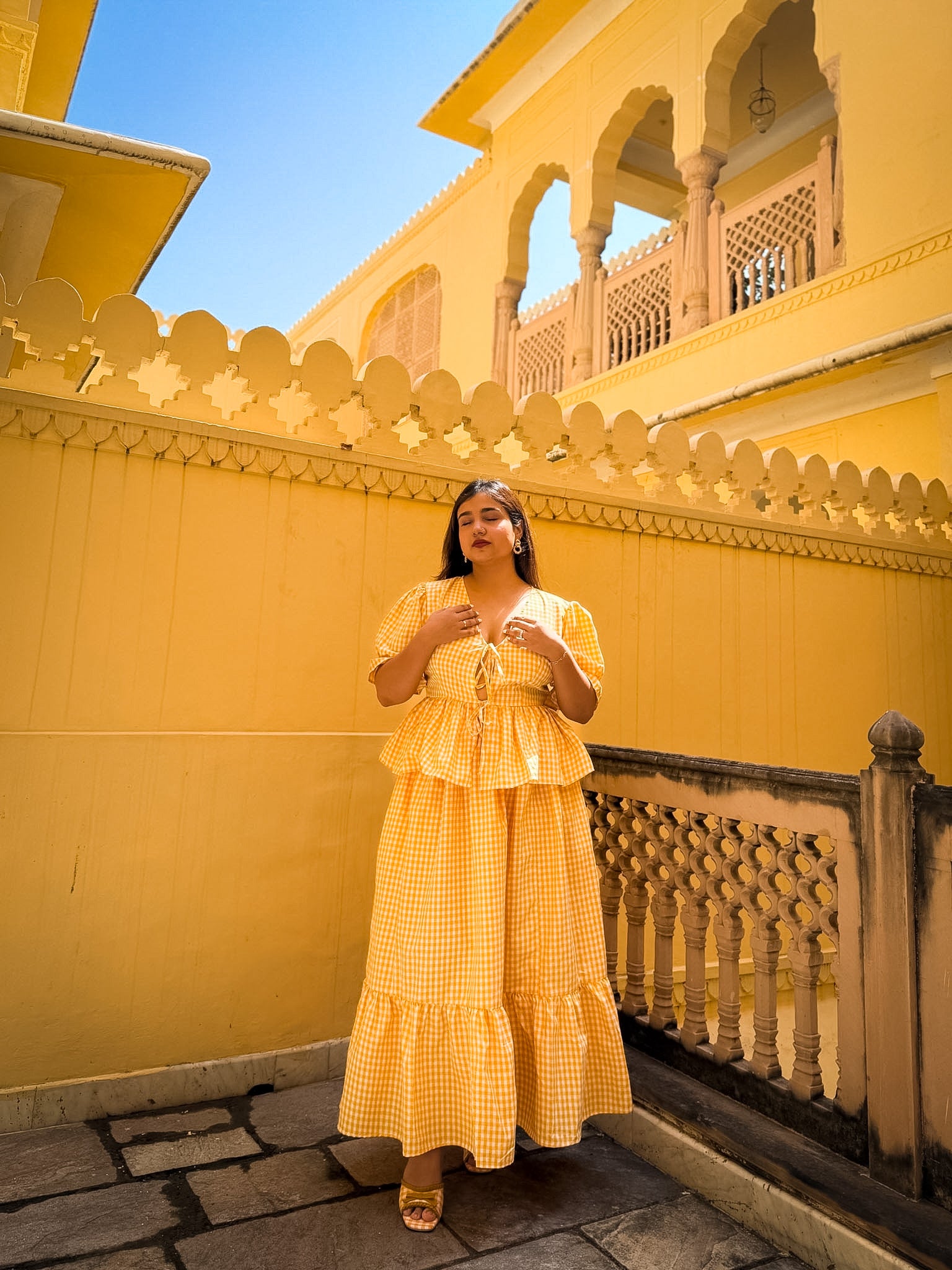 Yellow Gingham Sunny Set