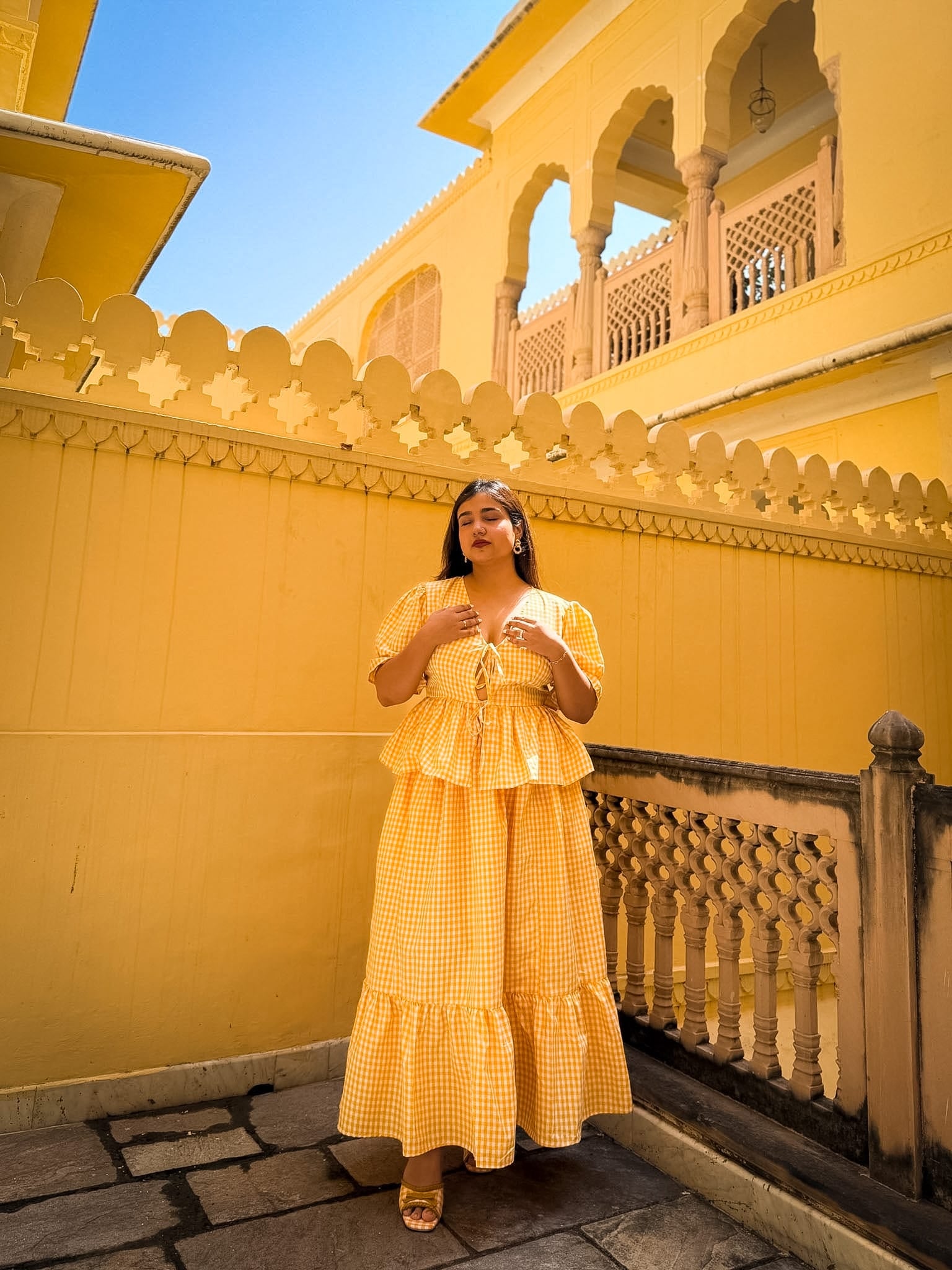 Yellow Gingham Sunny Set