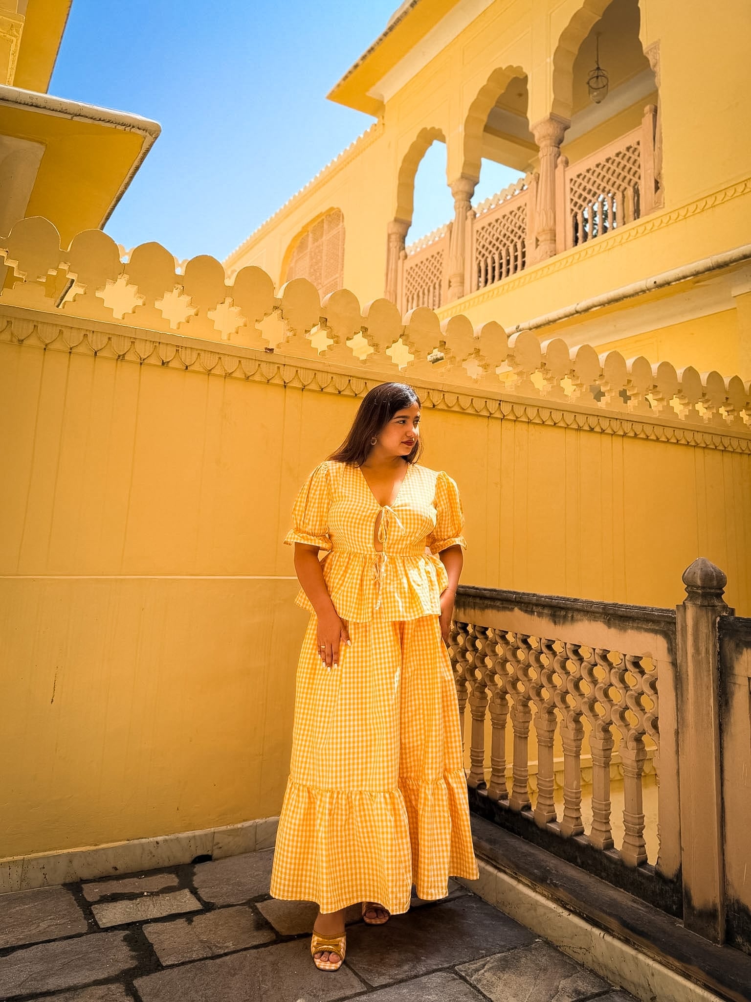 Yellow Gingham Sunny Set