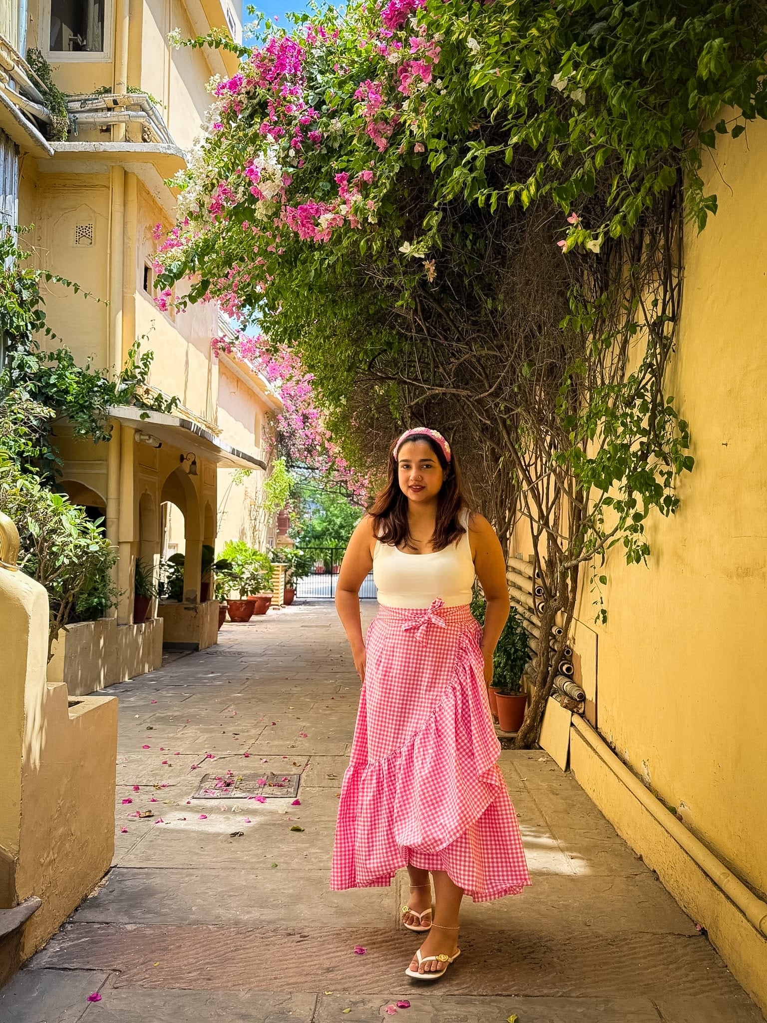 Pink Gingham Ciao Skirt