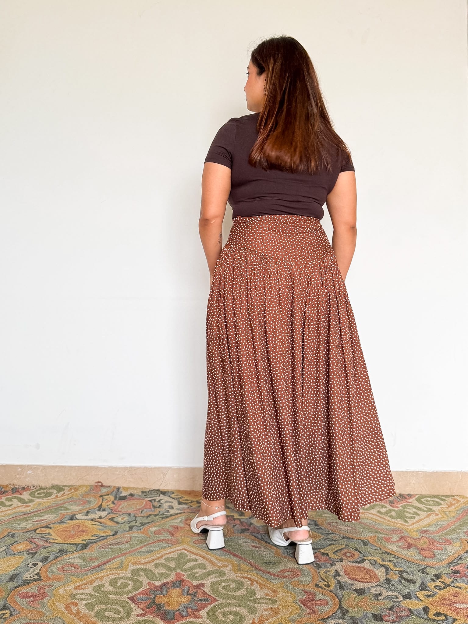 Brown Polka Sabine Skirt