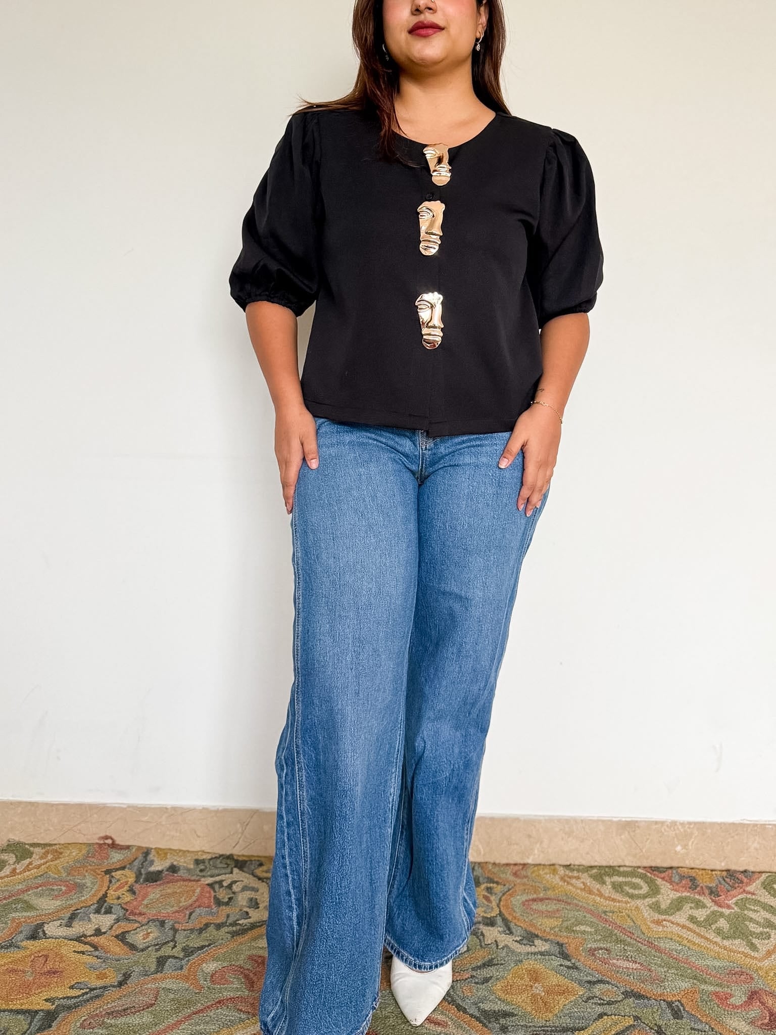 Bijou Half Face Waistcoat Top
