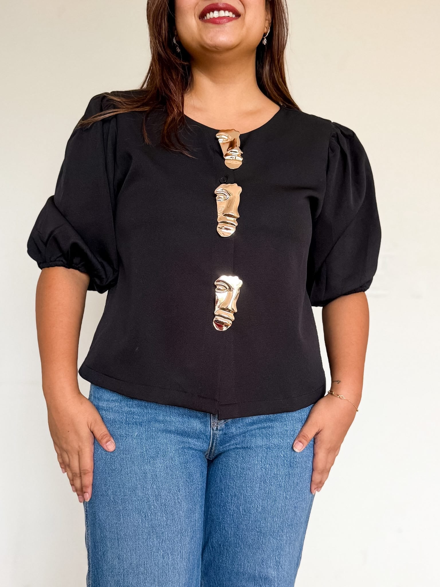 Bijou Half Face Waistcoat Top