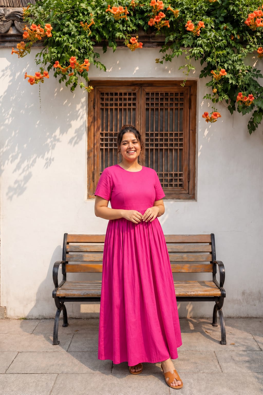 Fuchsia Mehar Dress - Ready To Ship