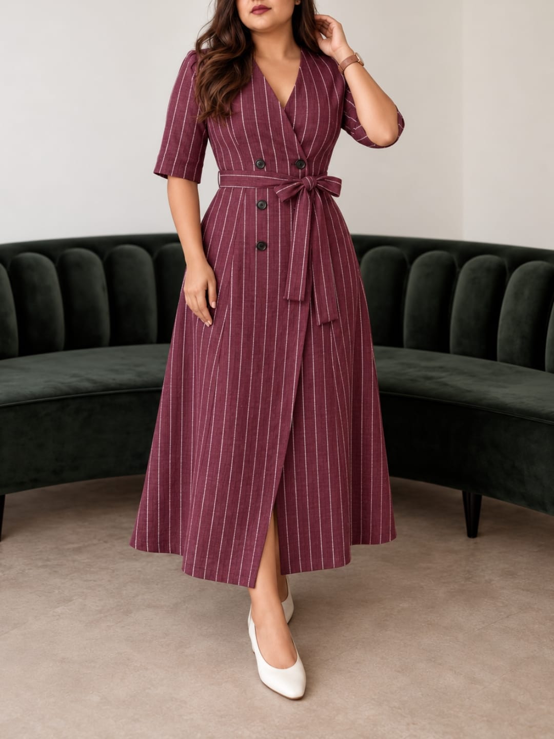 Trinity Pinstriped Dress