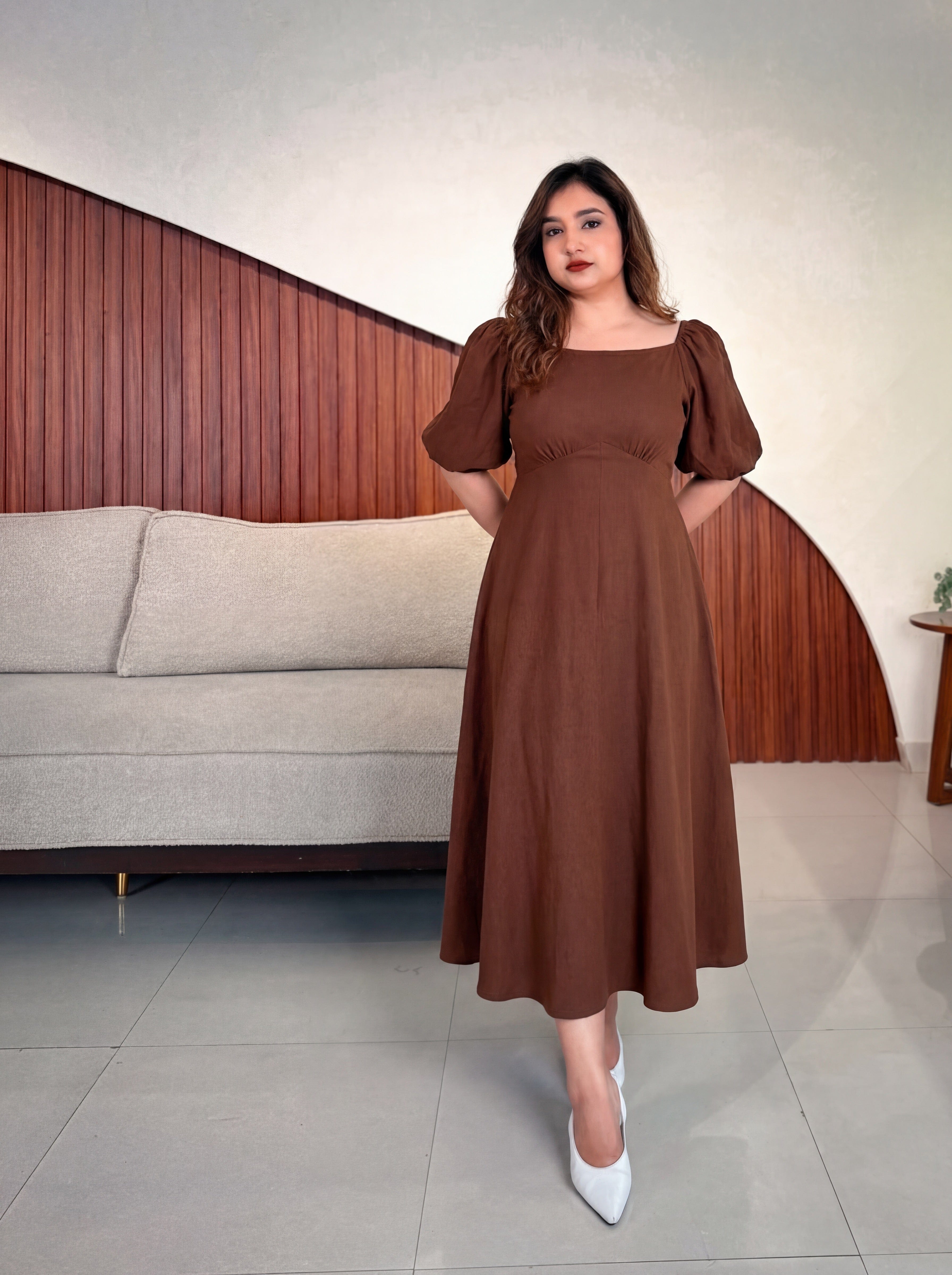 Square Neck Maribel Dress