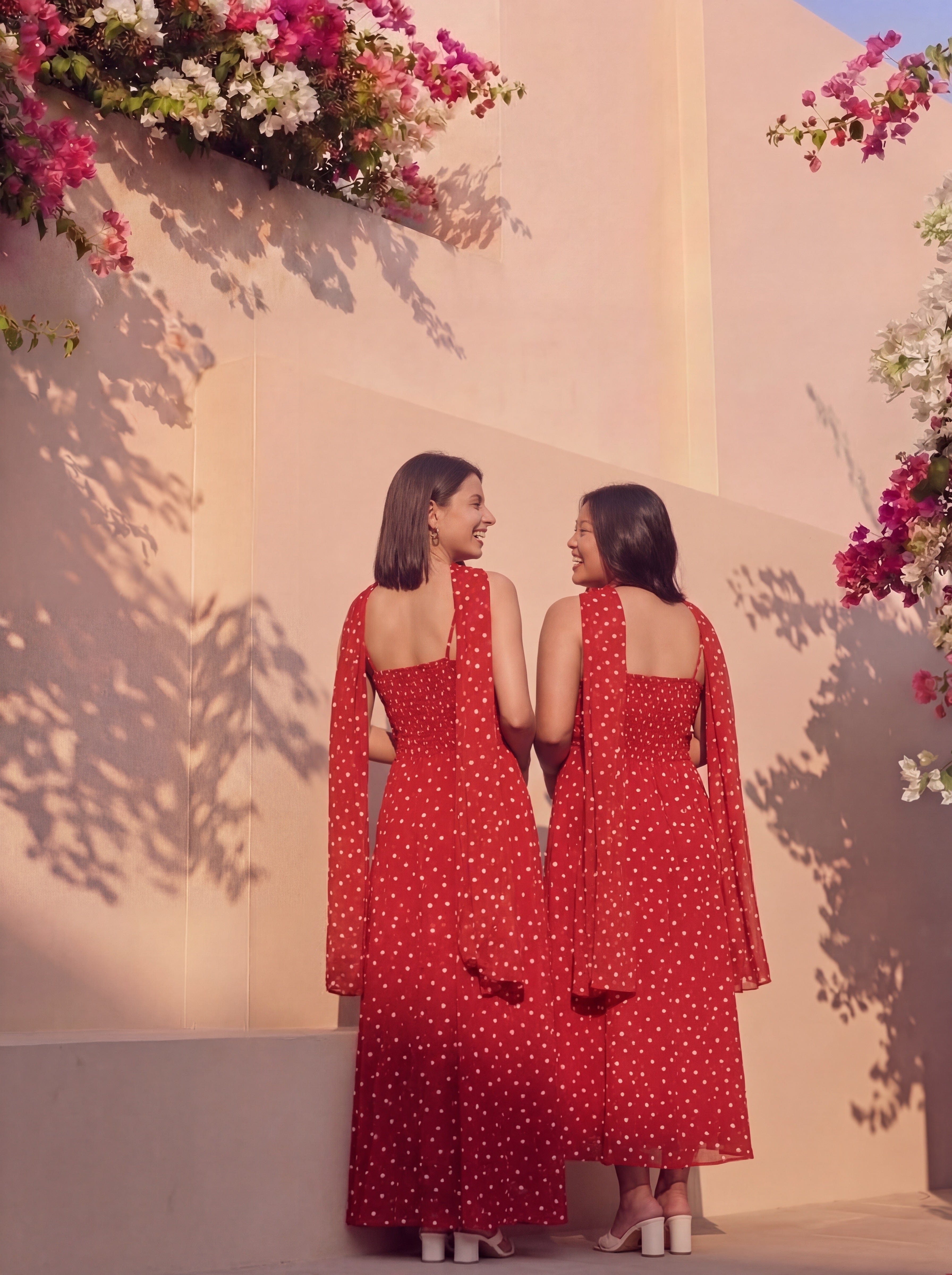 Red Polka Kareena Dress