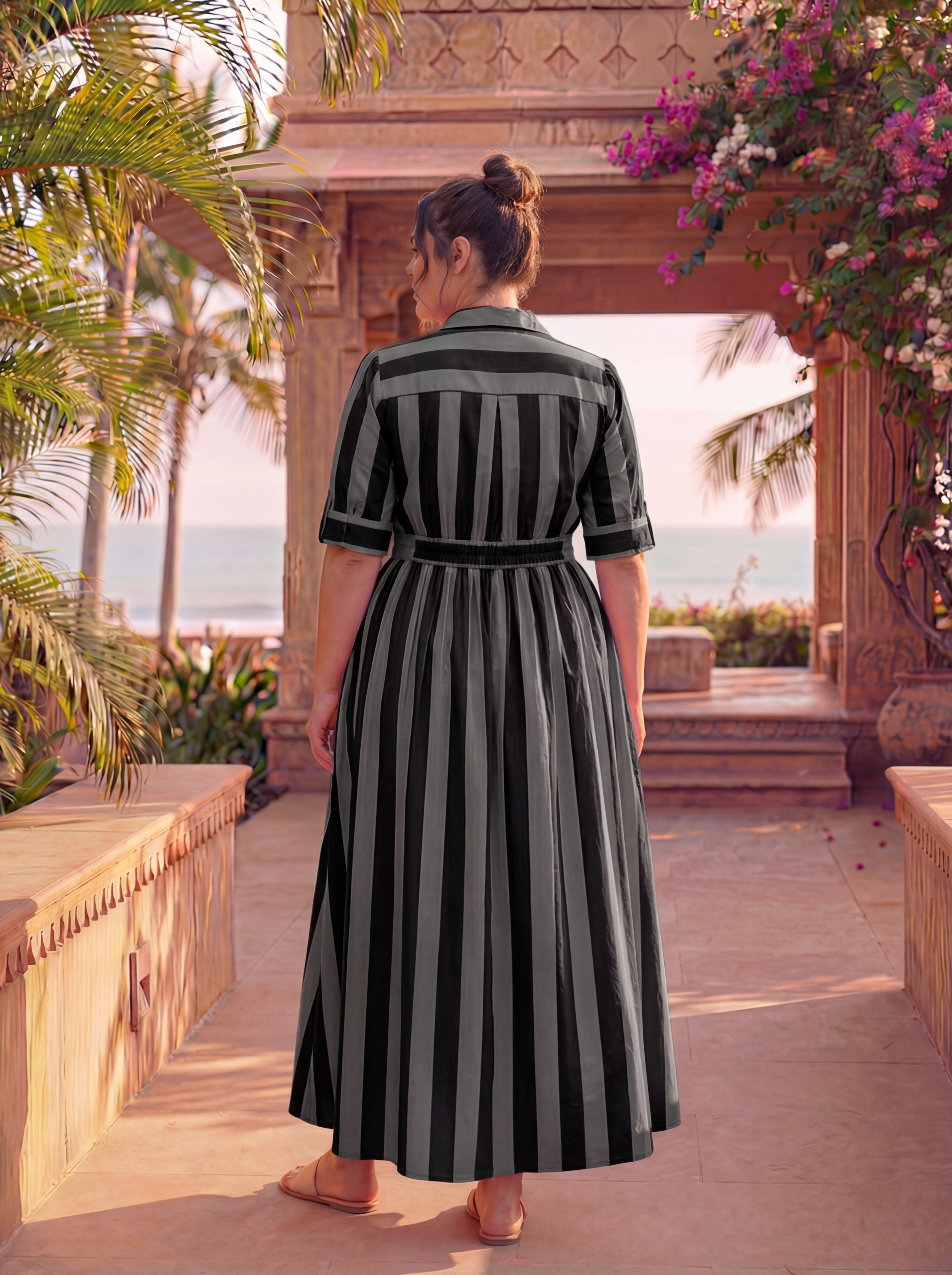 Grey Stripes Strawberry Co-ord Set