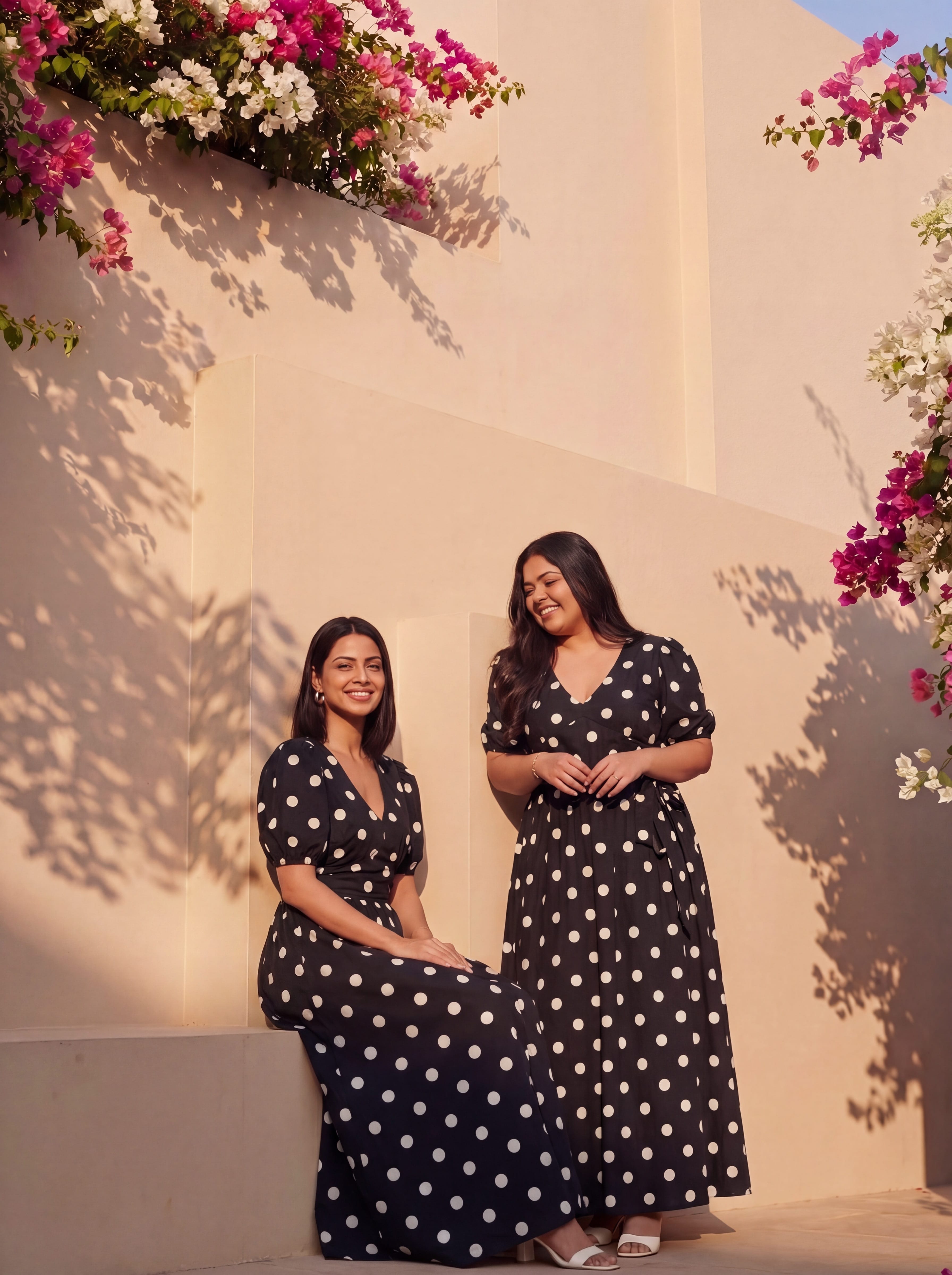 B&W Polka Happy Place Dress