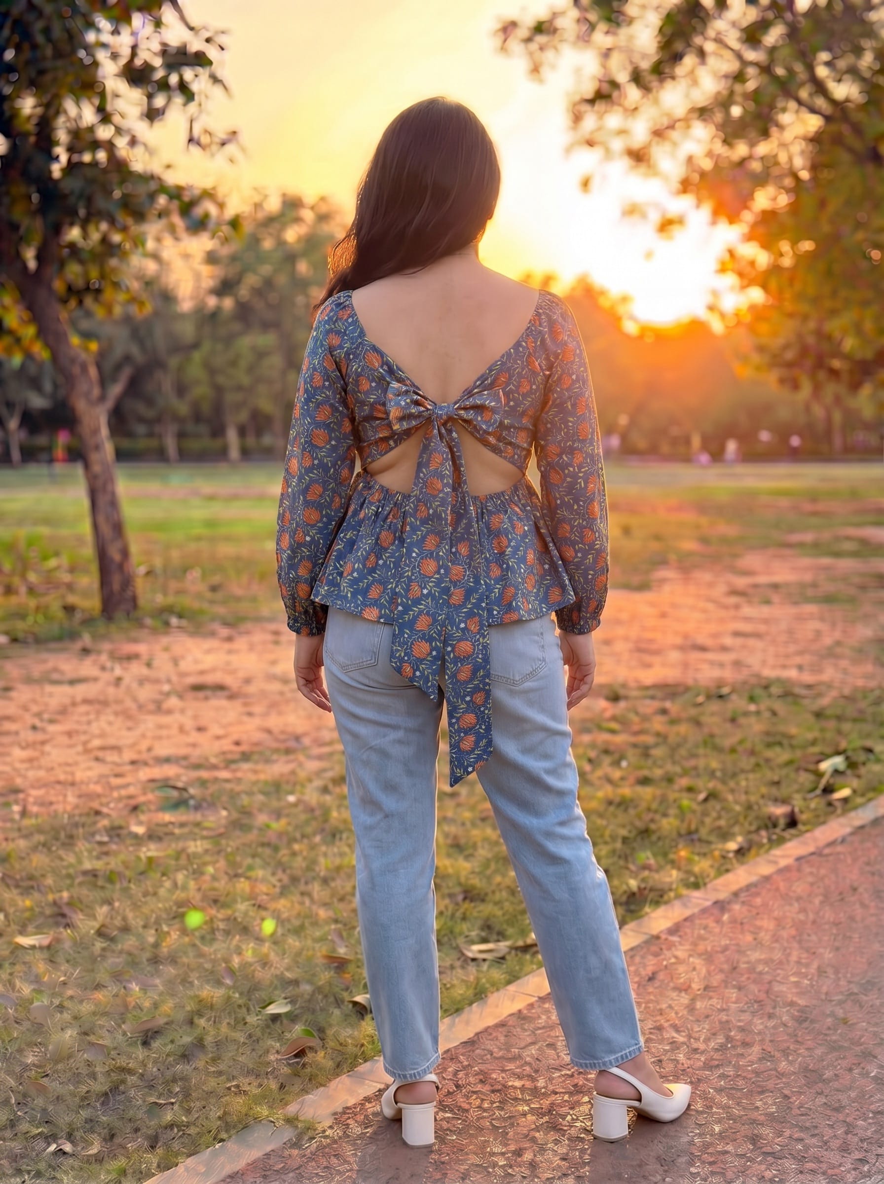 Orchid Rachel Back Tie Top